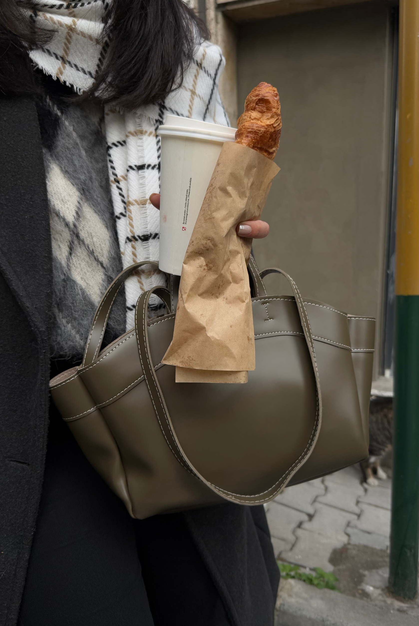 Kadın Çift Askılı Çanta Haki