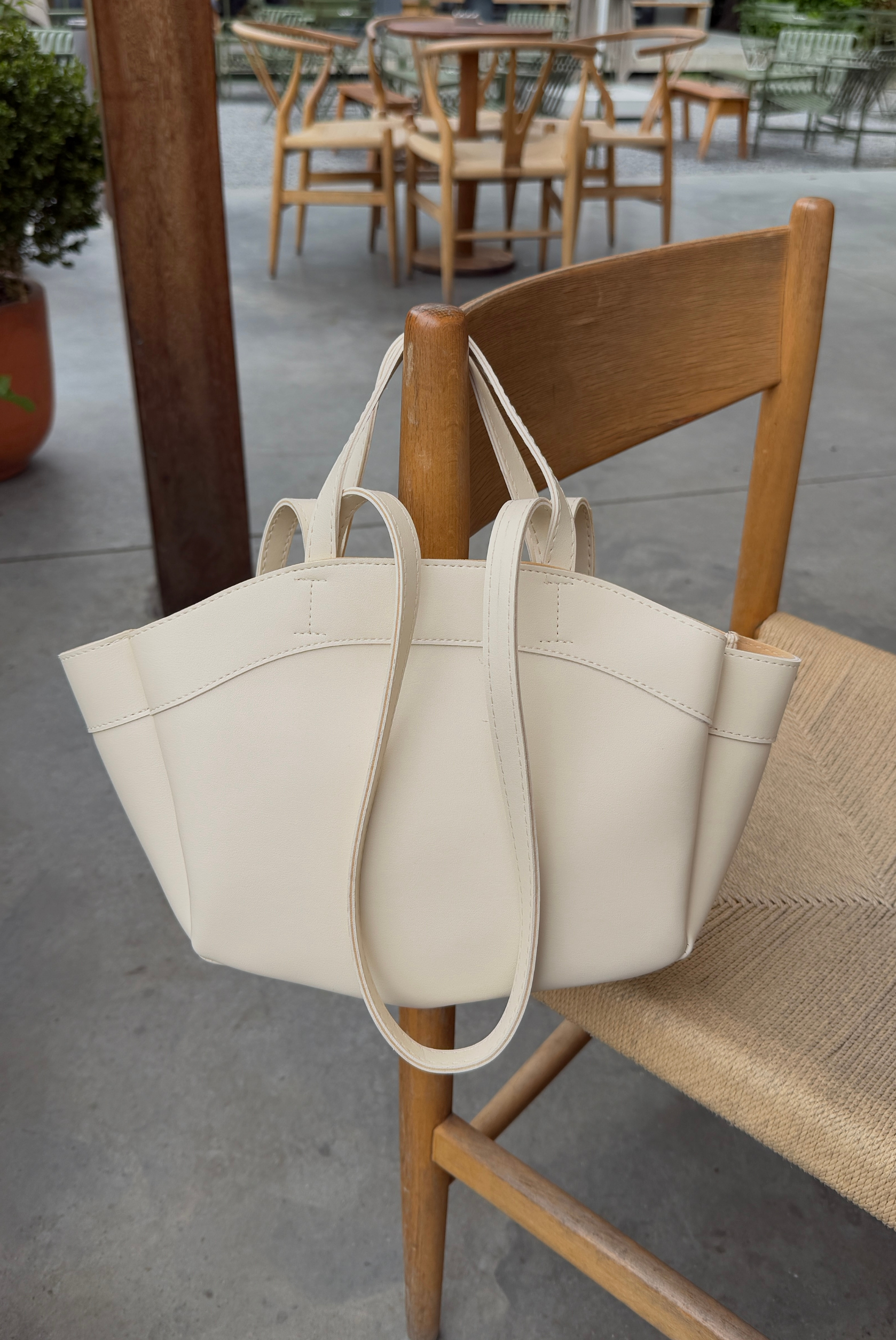 Kadın Çift Askılı Çanta KREM