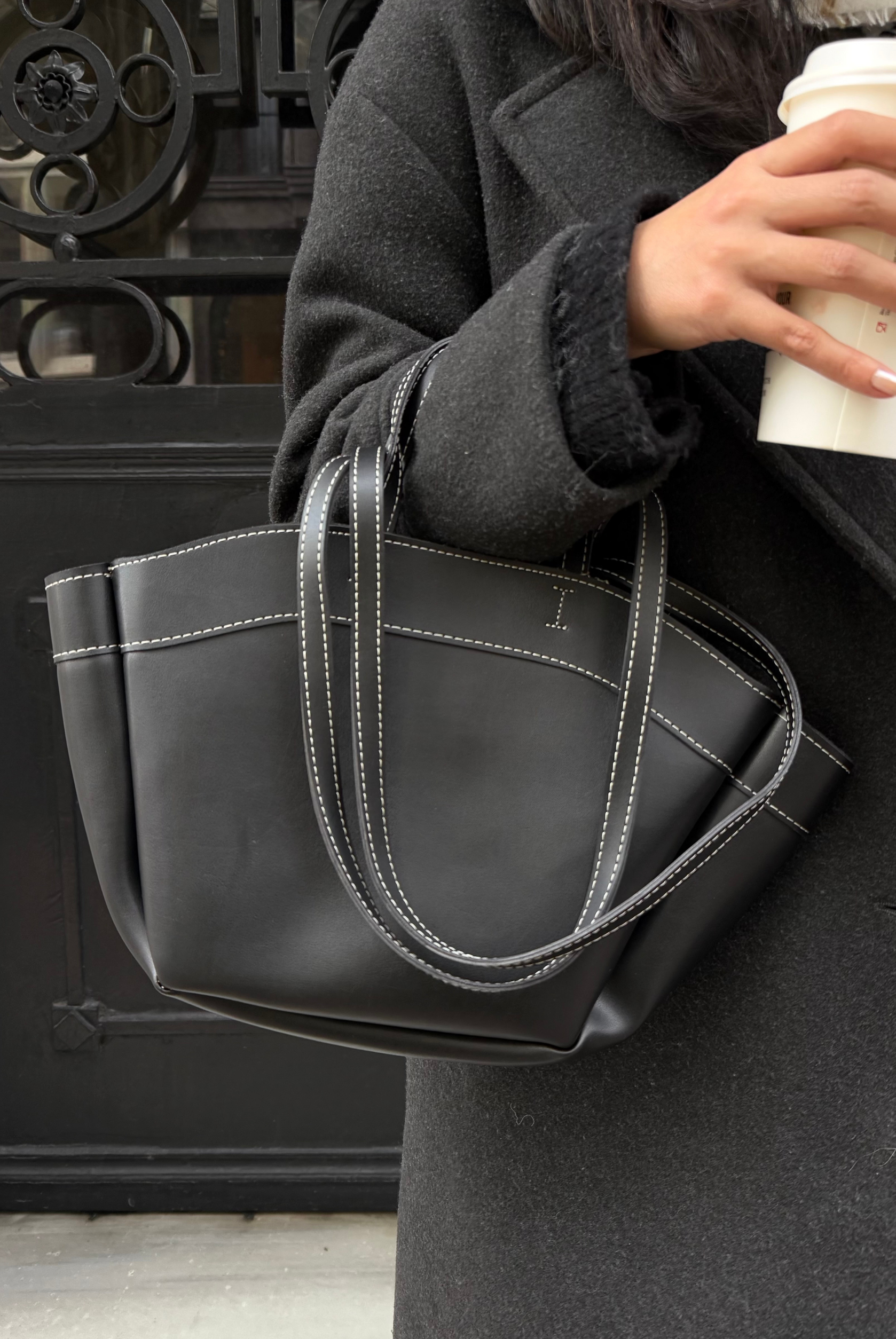 Kadın Çift Askılı Çanta SİYAH