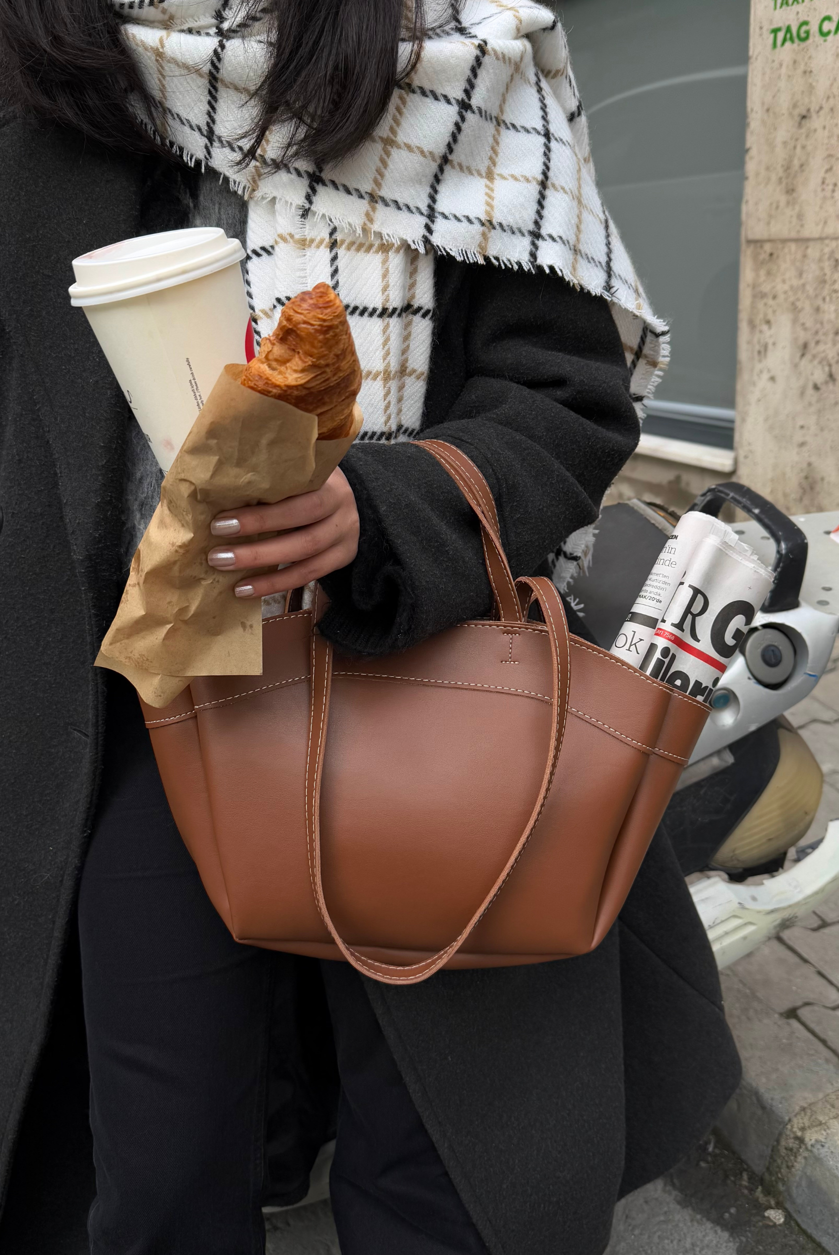 Kadın Çift Askılı Çanta TABA