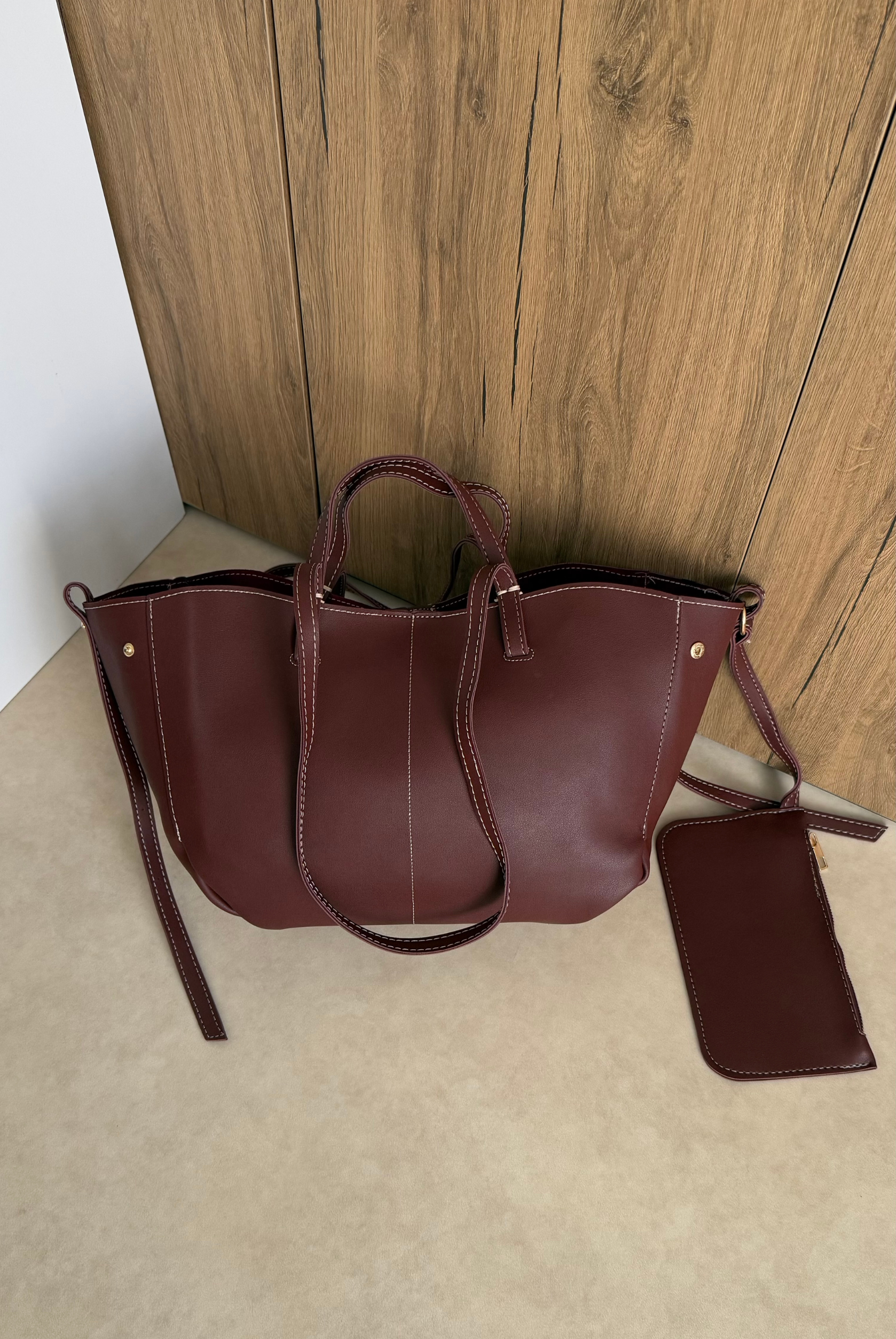 Kadın Çift Askılı Omuz Çantası BORDO