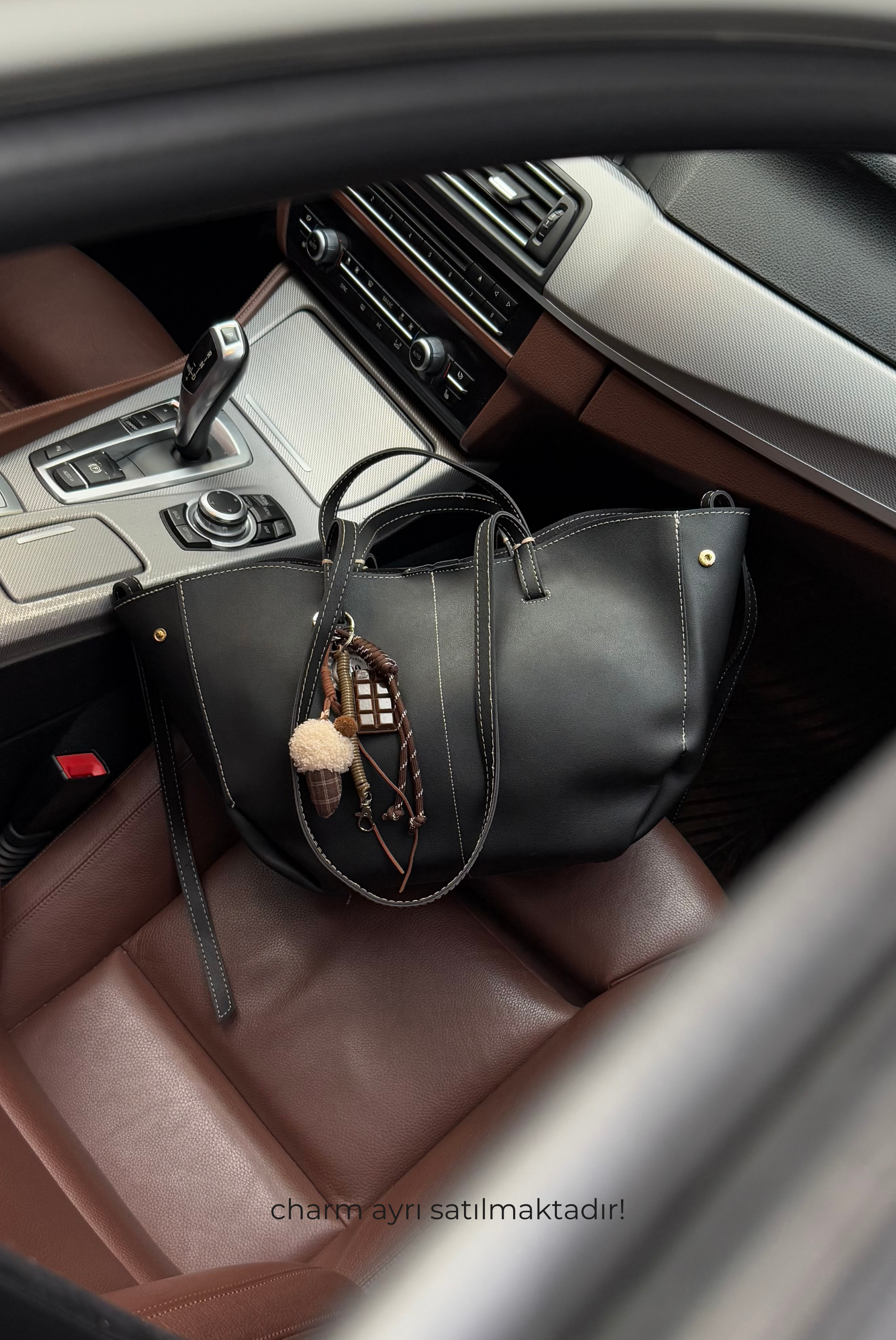 Kadın Çift Askılı Omuz Çantası SİYAH