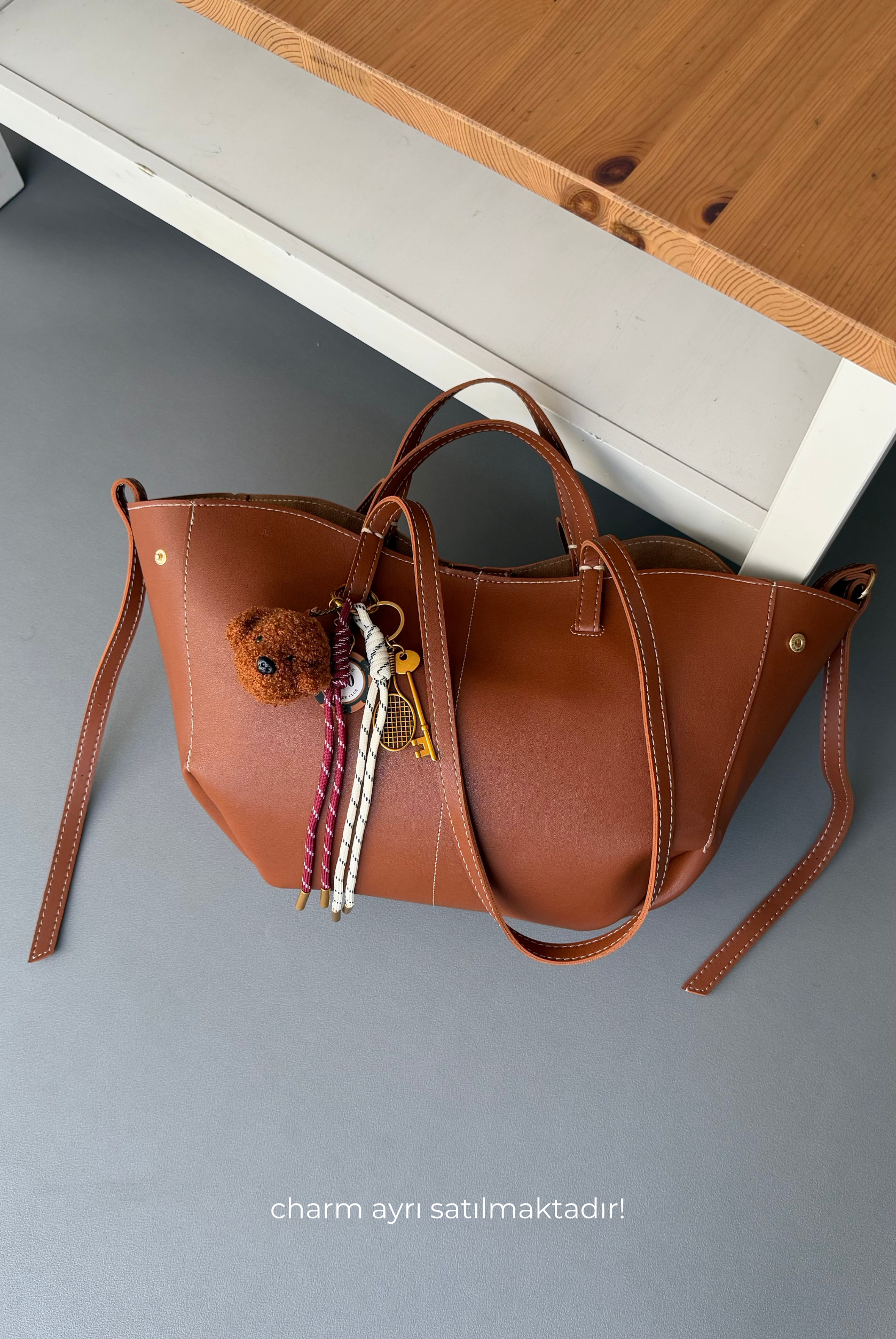 Kadın Çift Askılı Omuz Çantası TABA