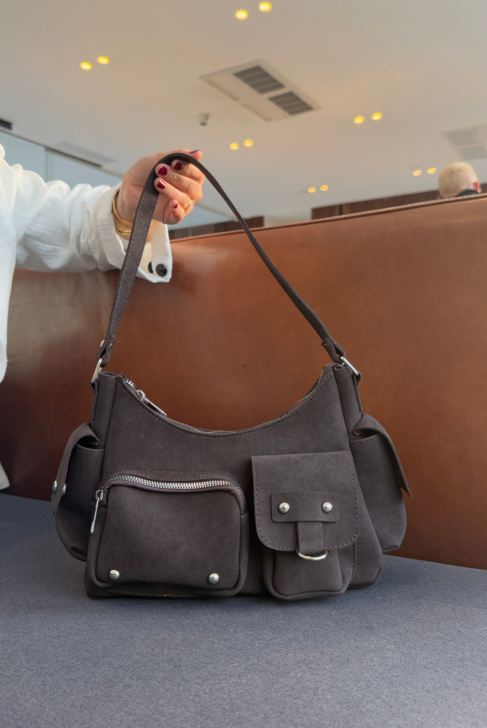 Kadın El ve Omuz Çantası ACI KAHVE