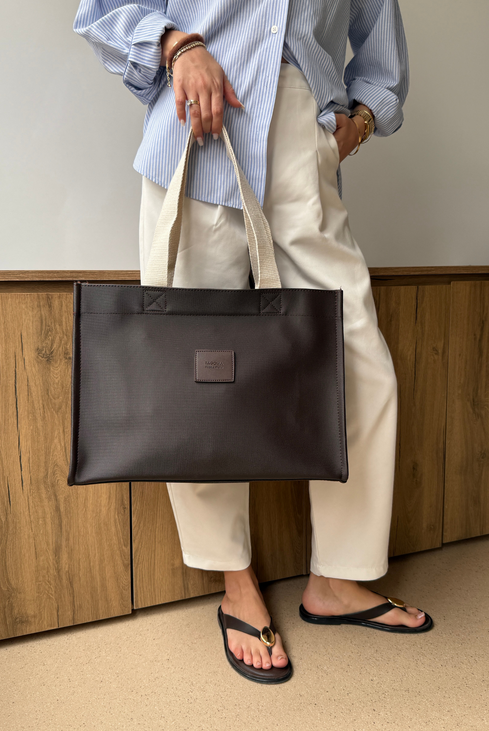 Kadın El ve Omuz Çantası ACI KAHVE