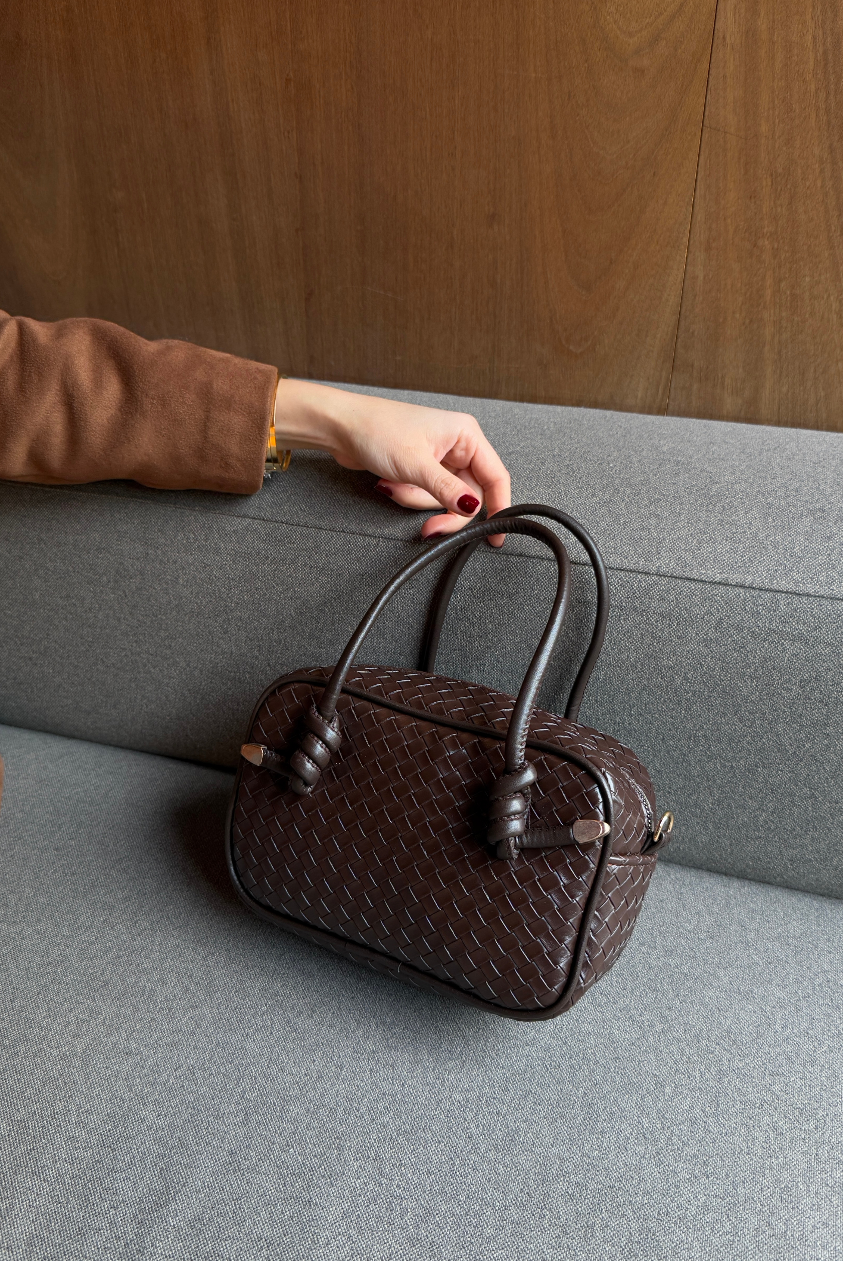 Kadın El ve Omuz Çantası ACI KAHVE