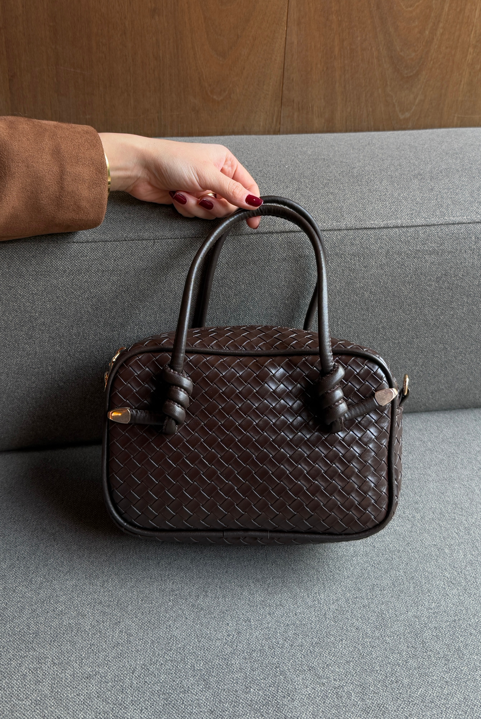 Kadın El ve Omuz Çantası ACI KAHVE