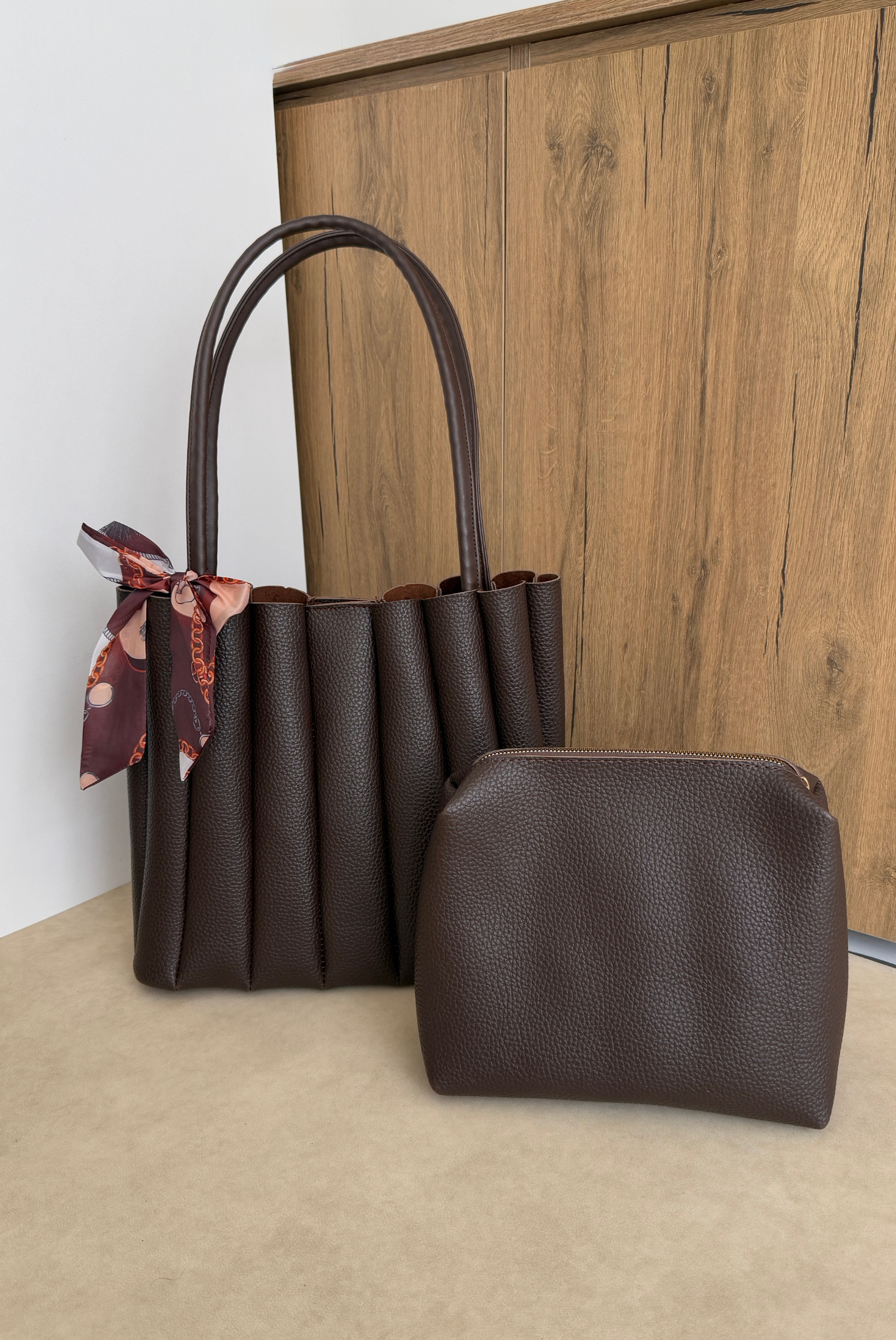 Kadın El ve Omuz Çantası ACI KAHVE