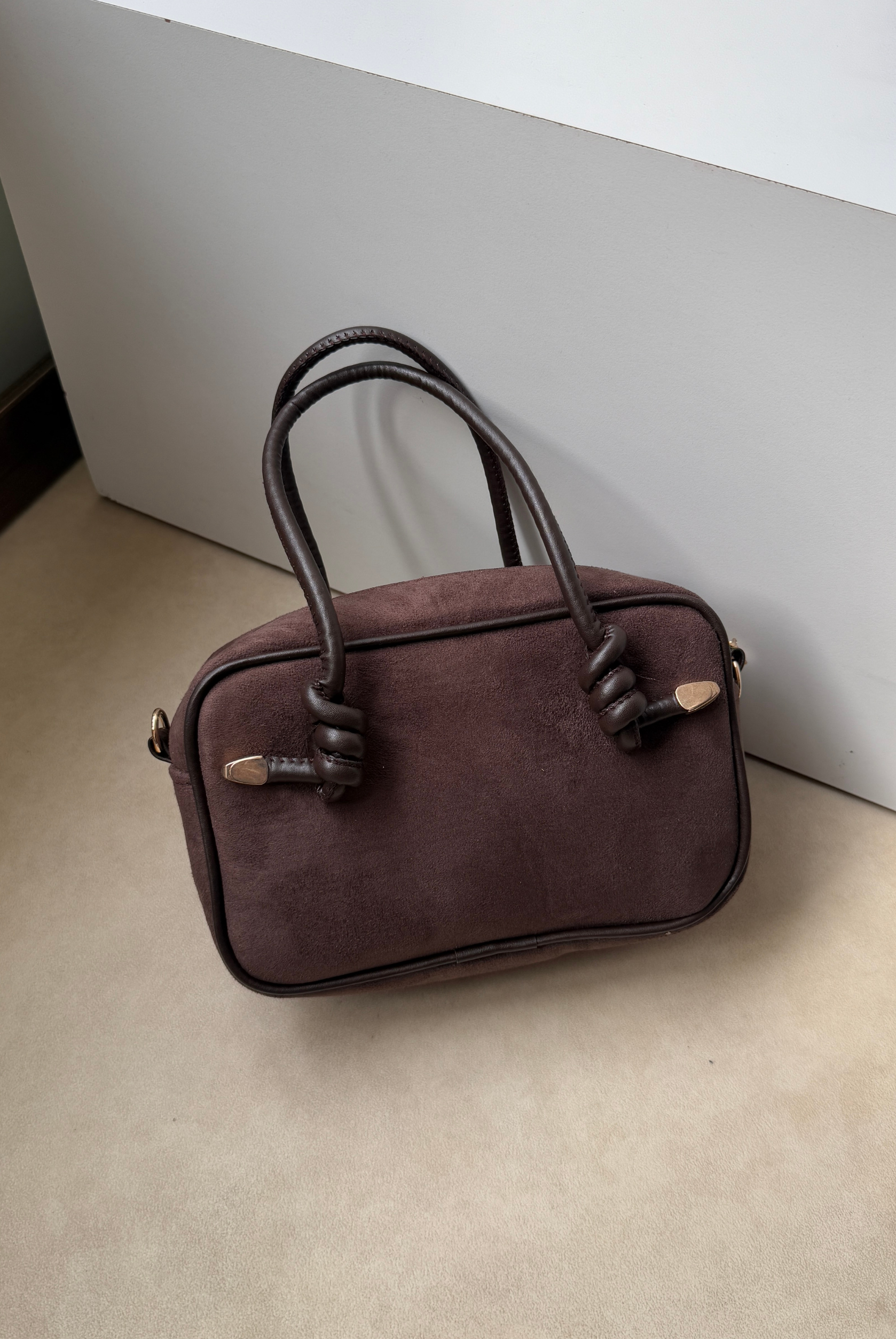 Kadın El ve Omuz Çantası ACI KAHVE SÜET