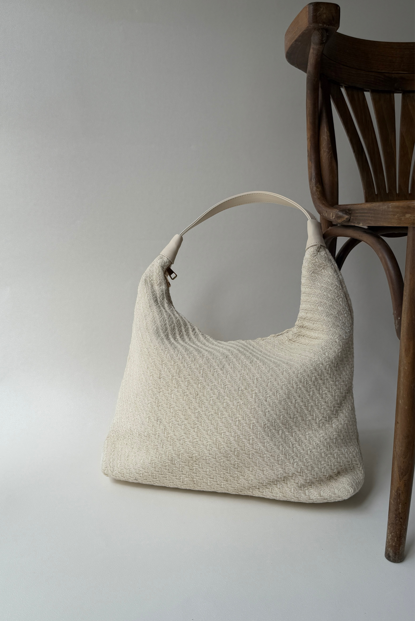 Kadın El ve Omuz Çantası BEJ HASIR