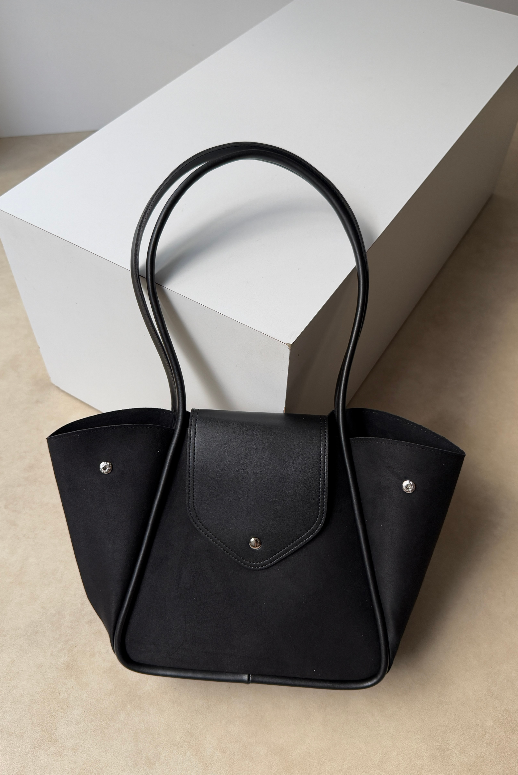 Kadın El ve Omuz Çantası SİYAH SÜET