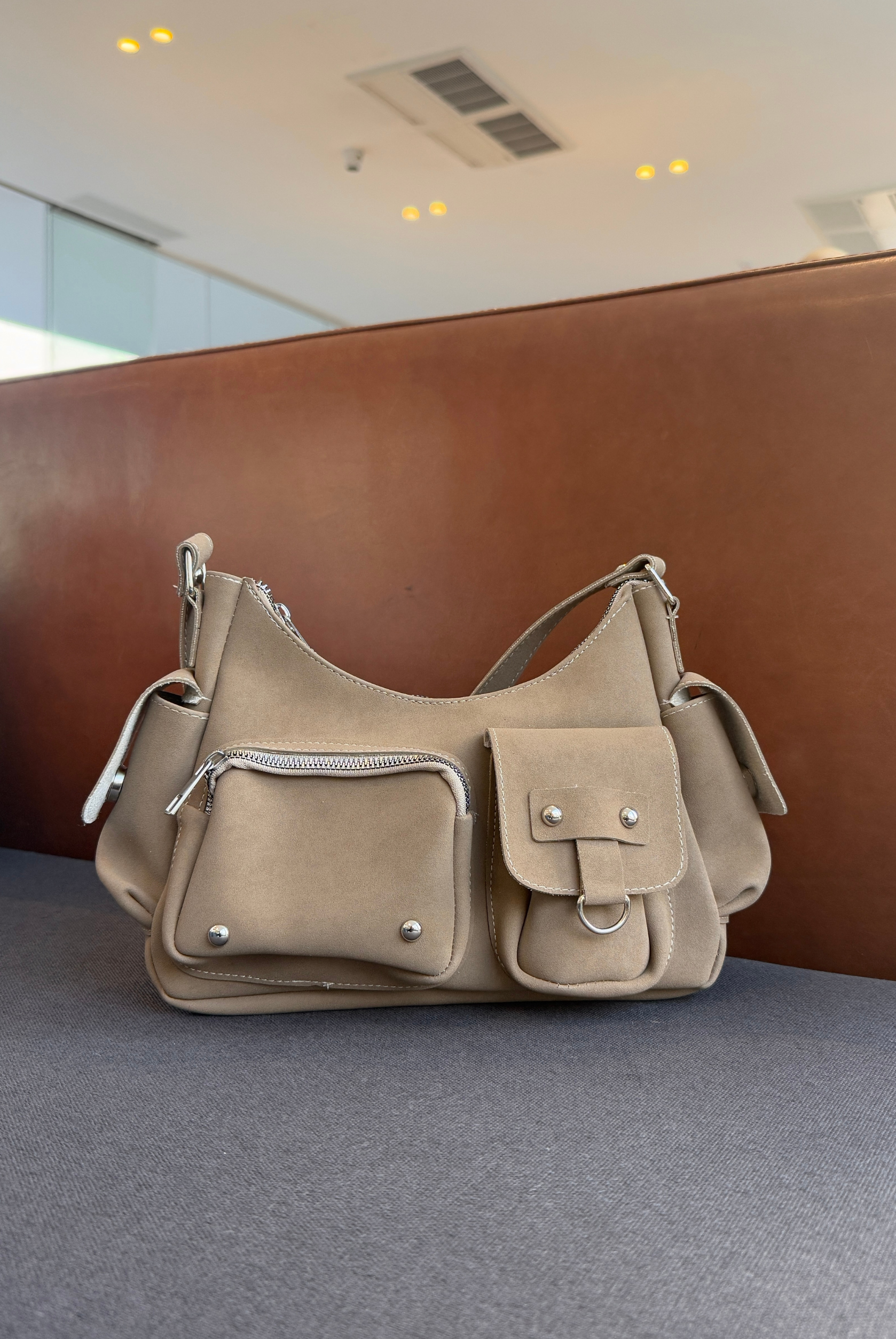 Kadın El ve Omuz Çantası VİZON