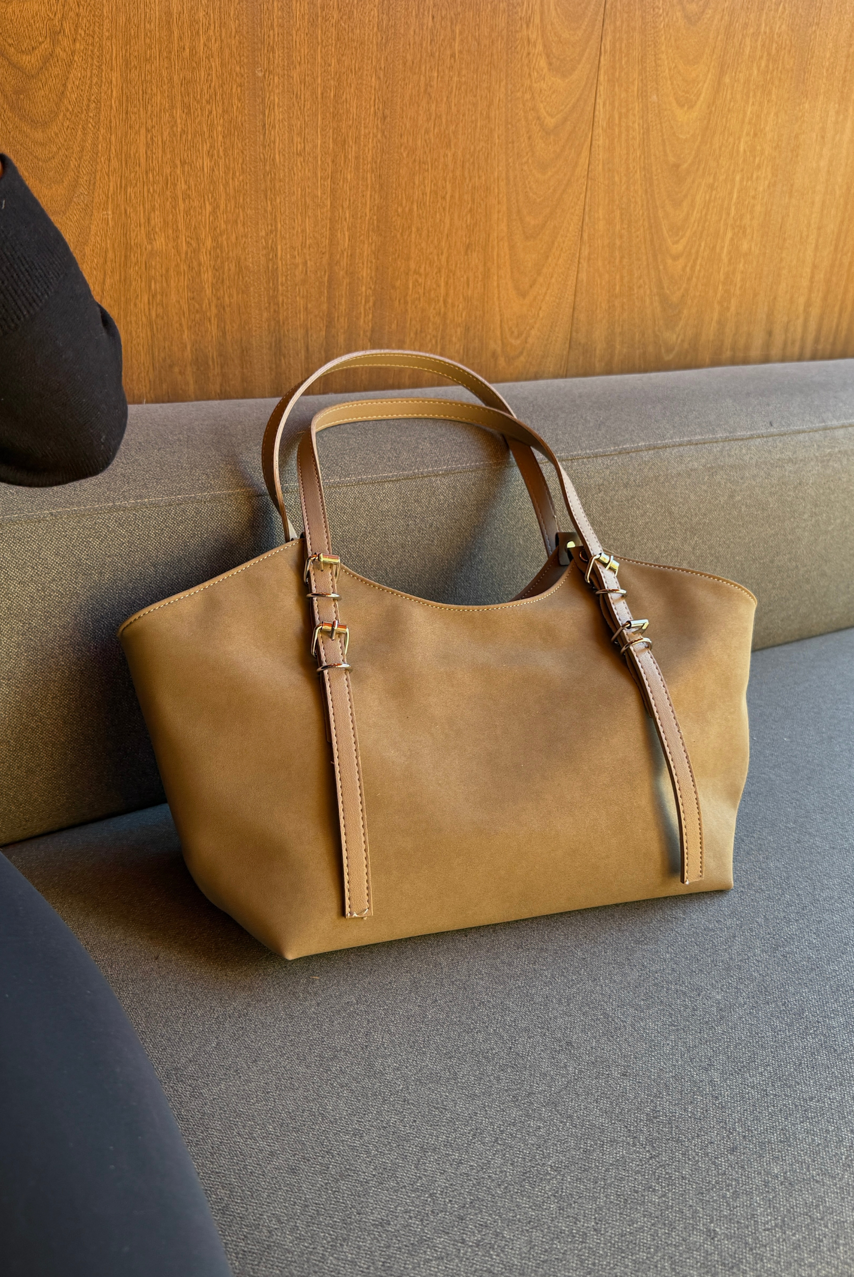 Kadın El ve Omuz Çantası VİZON SÜET