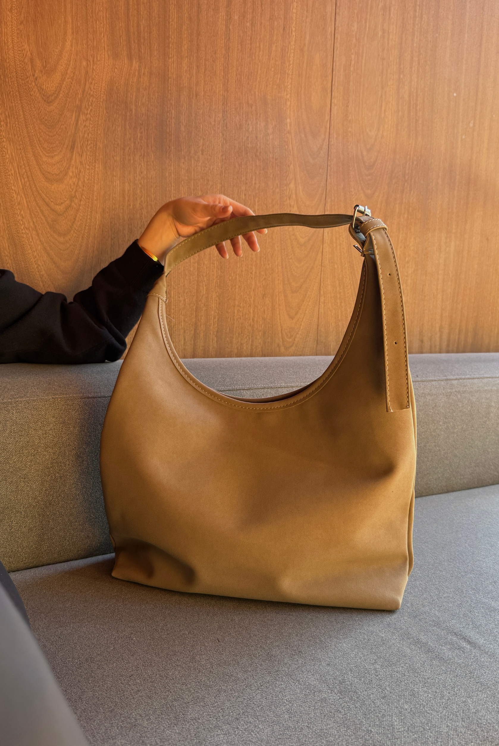 Kadın El ve Omuz Çantası VİZON SÜET