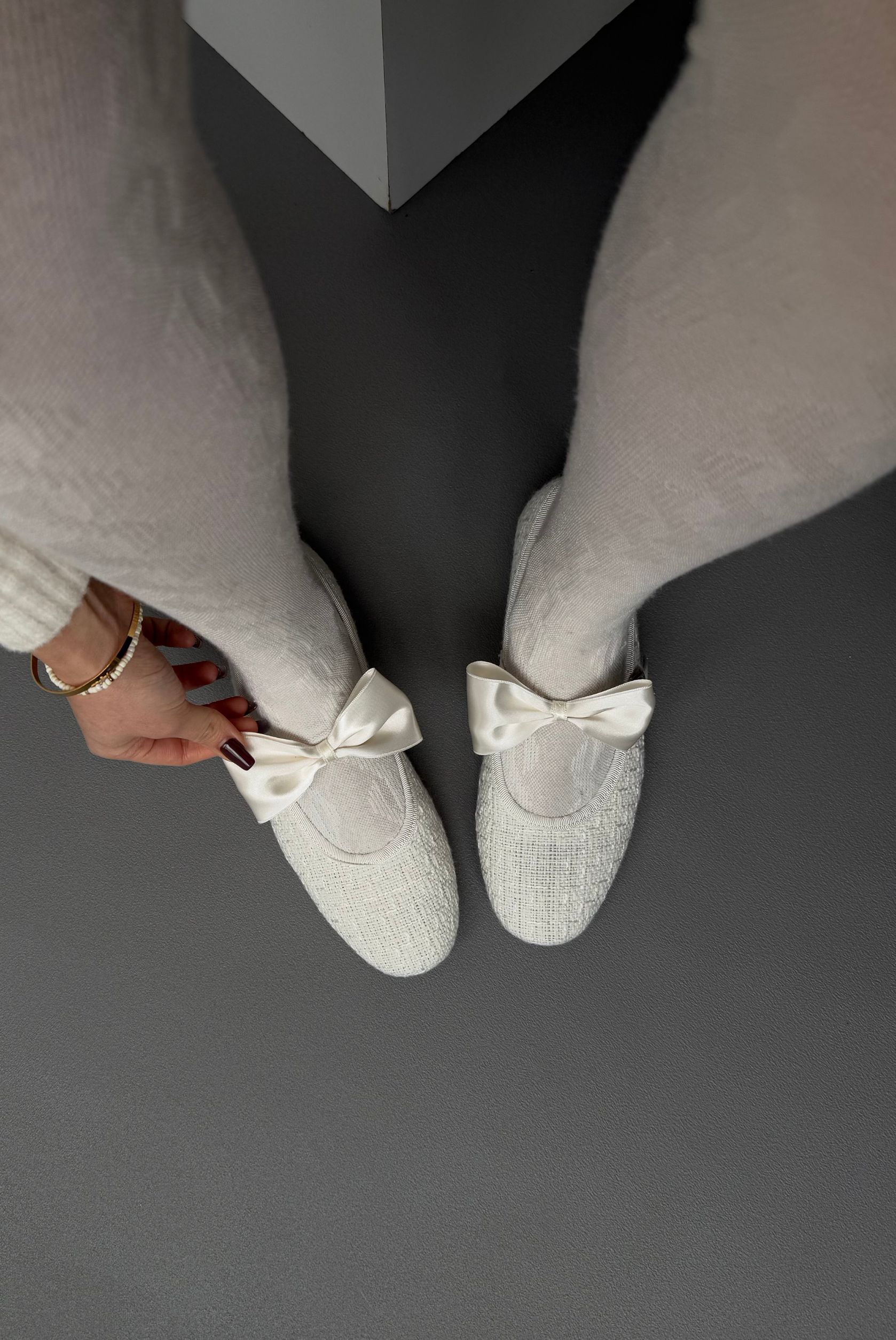 Kadın Fiyonklu Babet BEYAZ