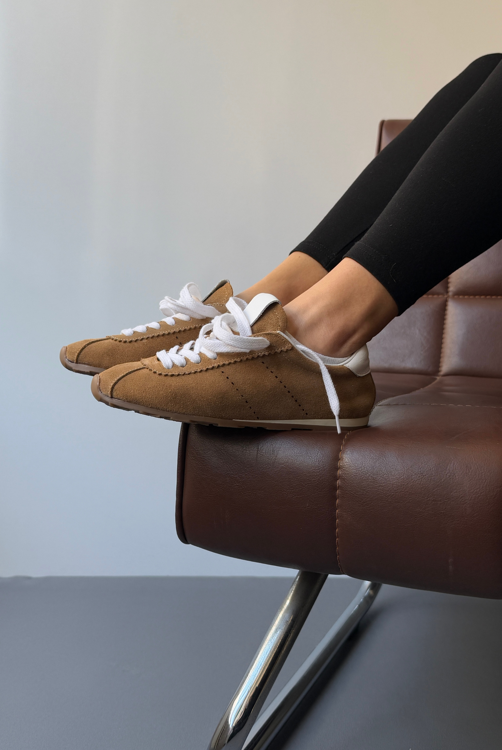 Kadın Hakiki Deri Ayakkabı CAMEL SÜET