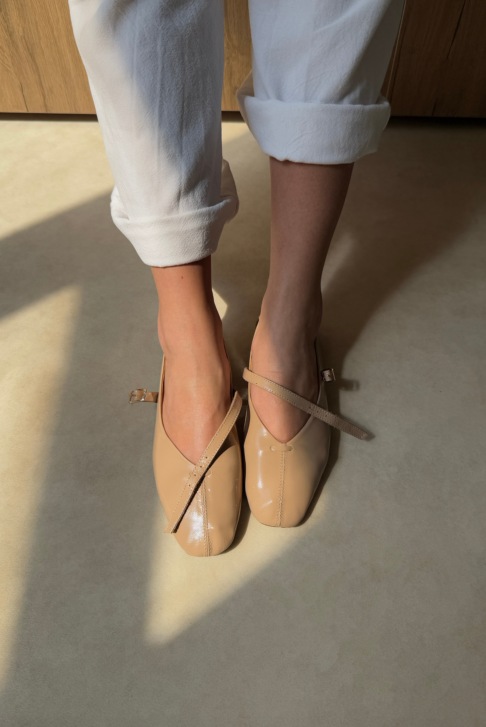 Kadın Hakiki Deri Babet BEJ