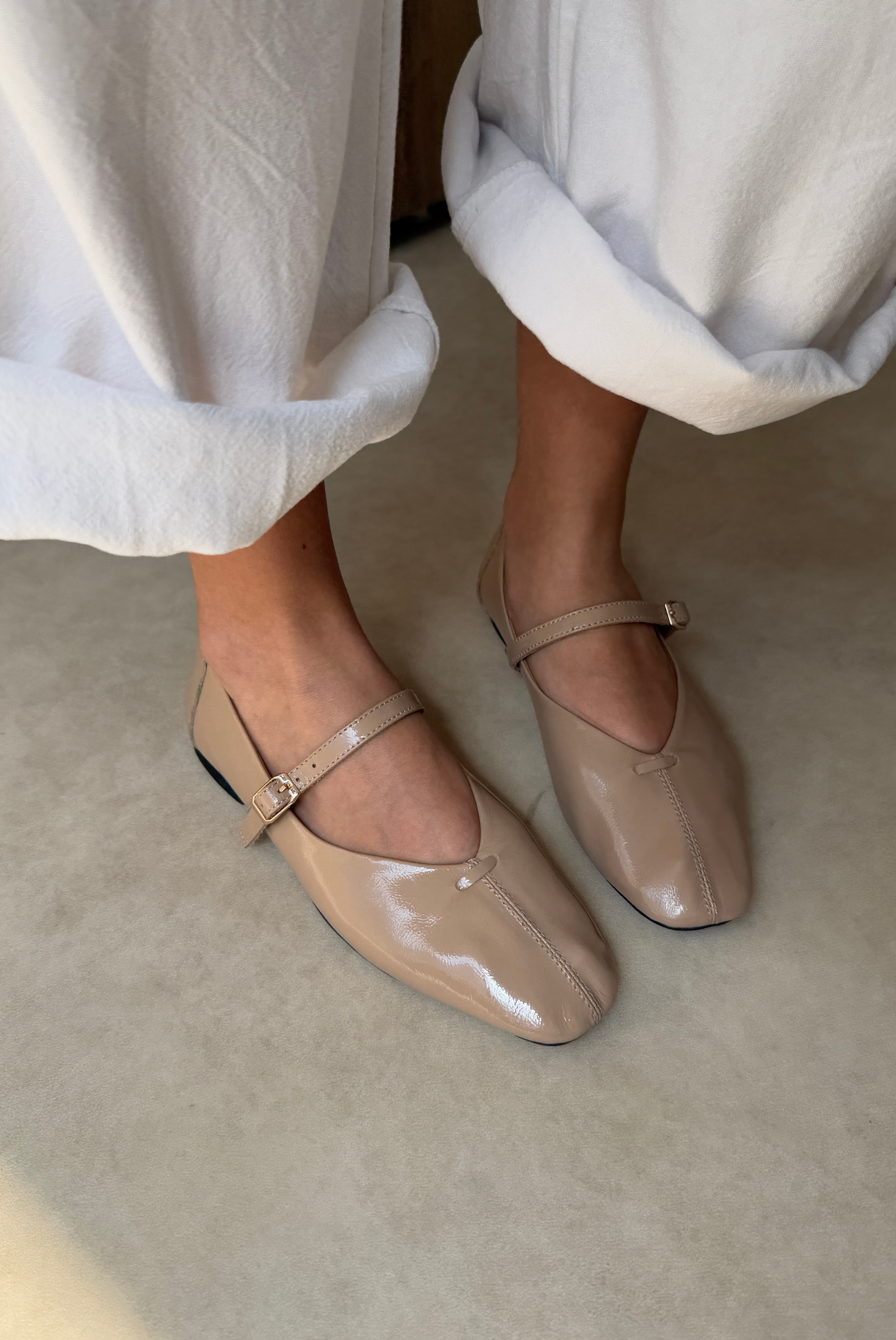 Kadın Hakiki Deri Babet BEJ