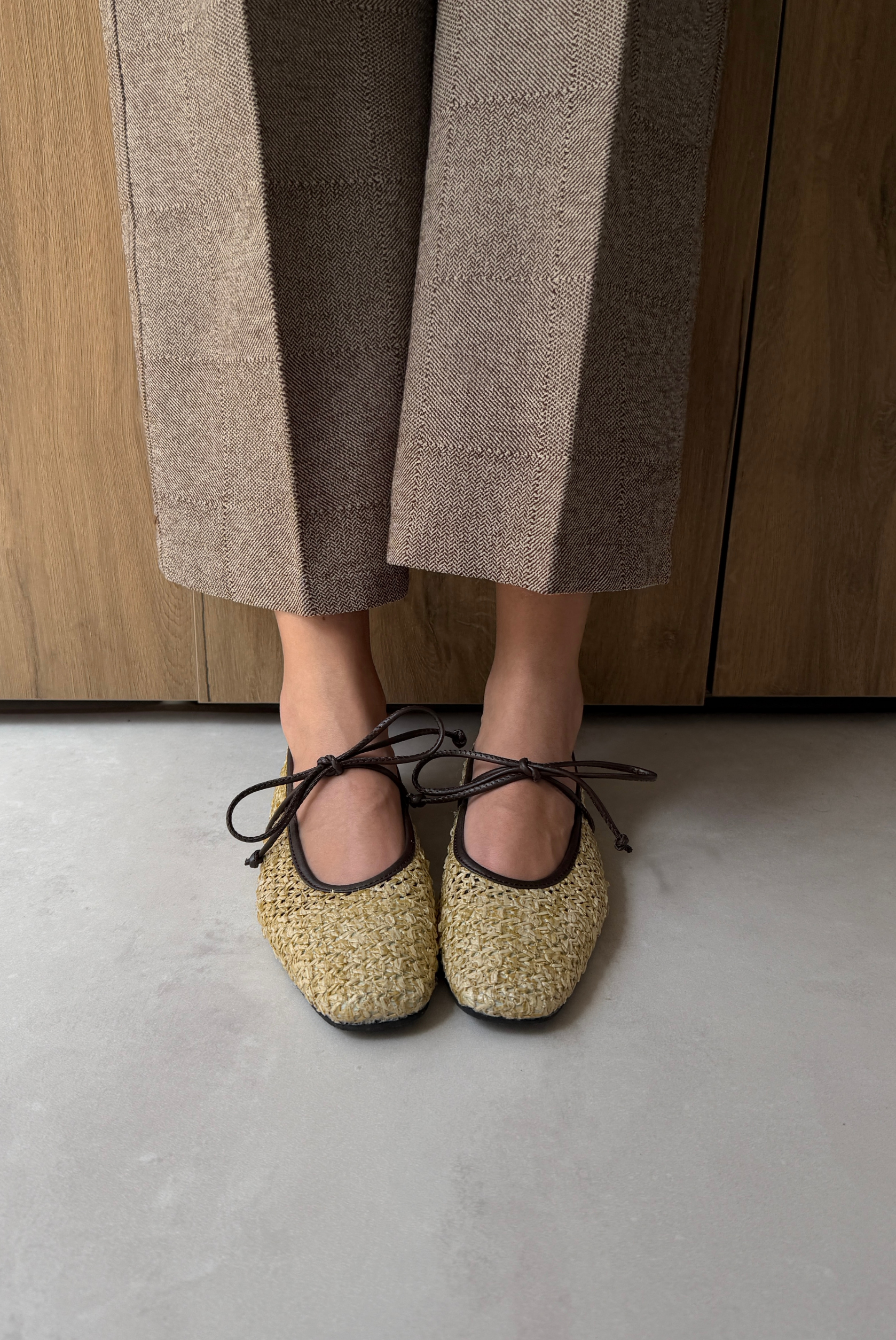 Kadın Hasır Babet ACI KAHVE