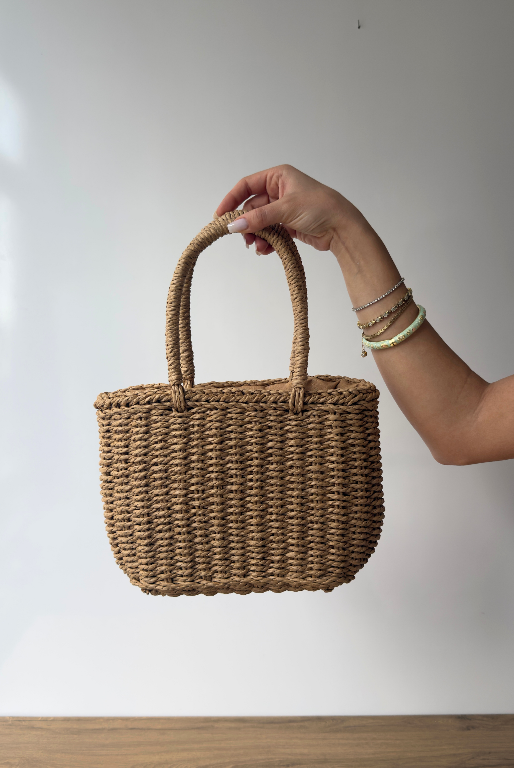 Kadın Hasır El Çantası CAMEL HASIR