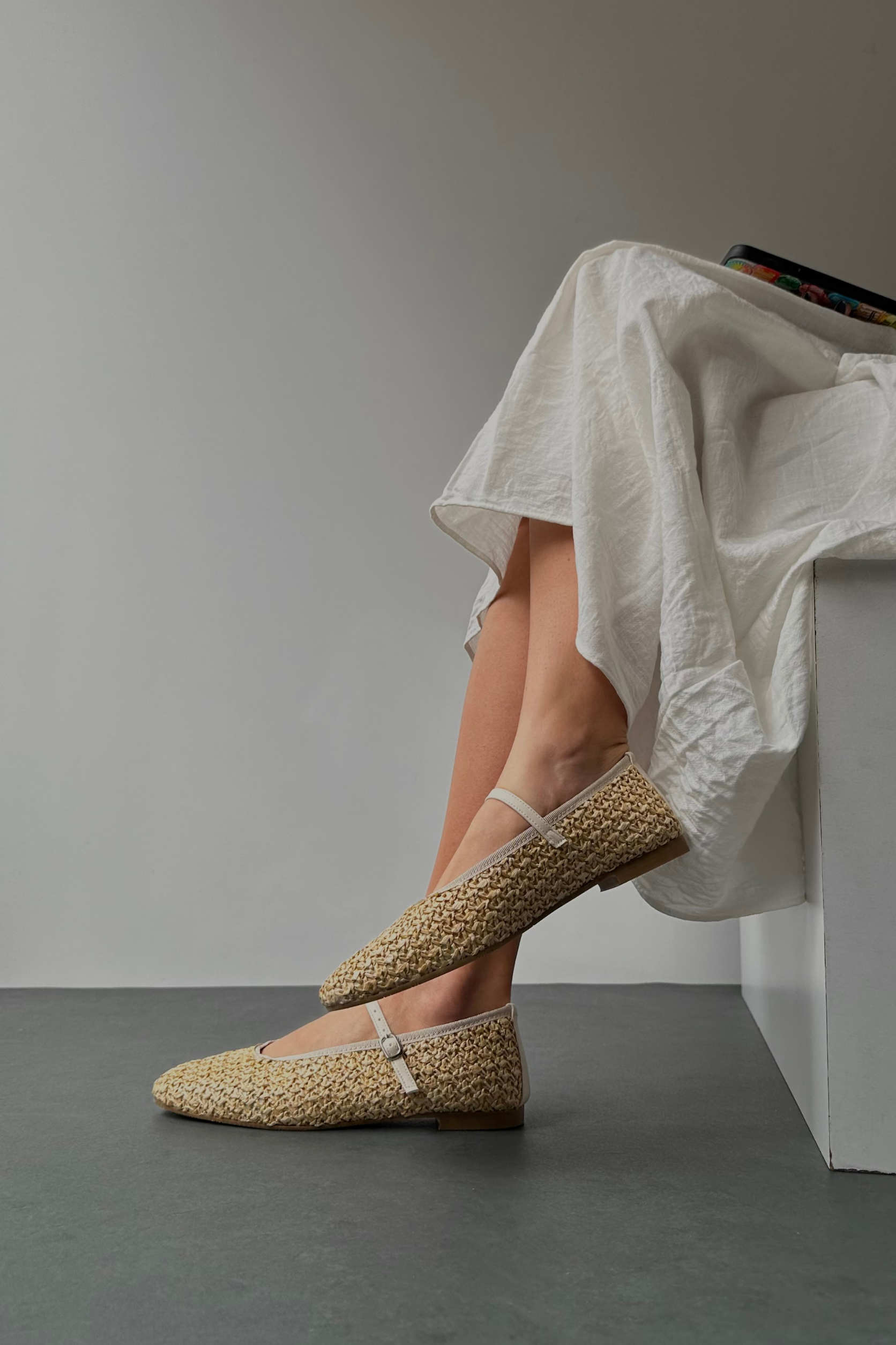 Kadın Hasır Terlik BEJ