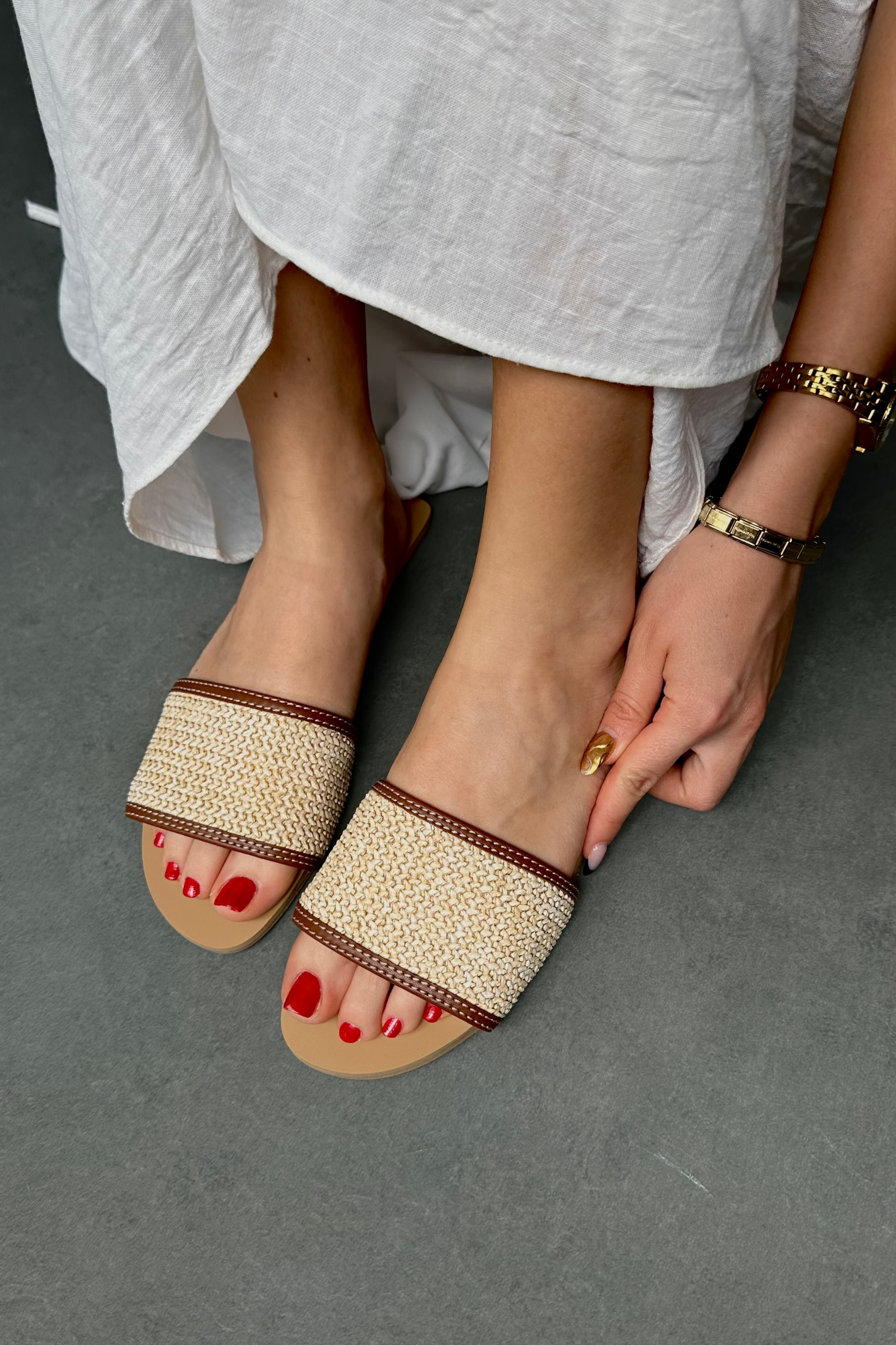 Kadın Hasır Terlik TABA