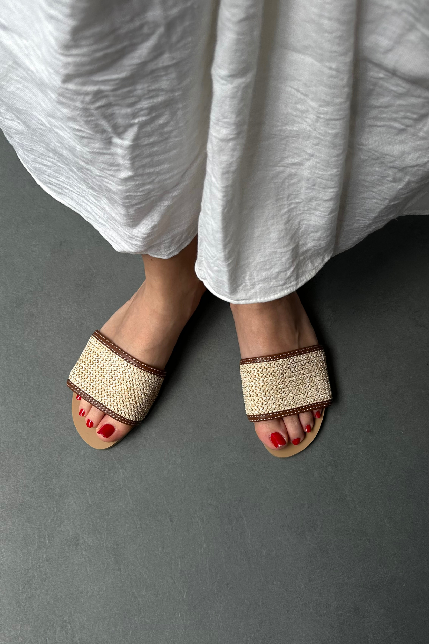 Kadın Hasır Terlik TABA