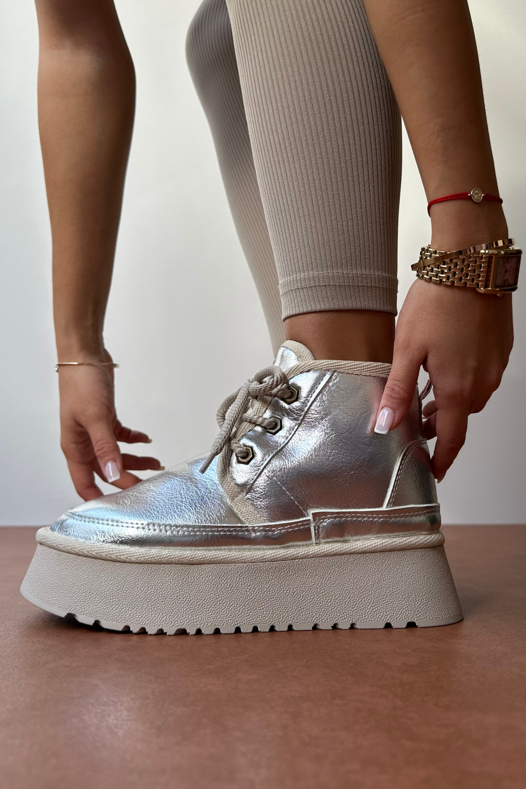 Kadın İçi Kürklü Bot GÜMÜŞ RUGAN