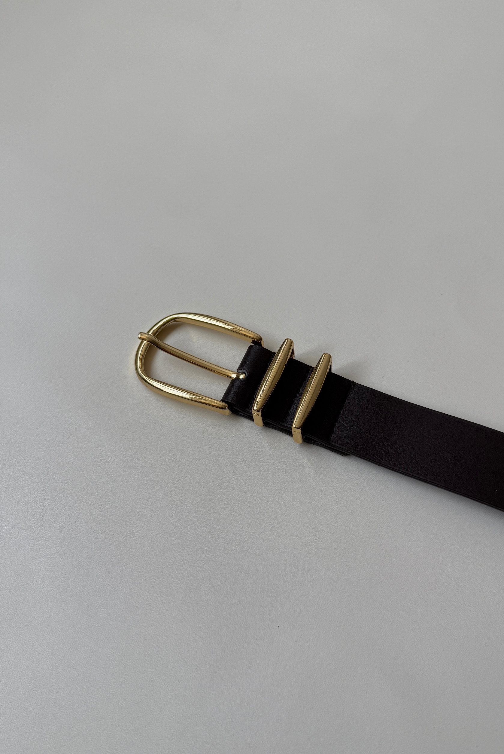 Kadın Kemer Çift Gold Tokalı ACI KAHVE