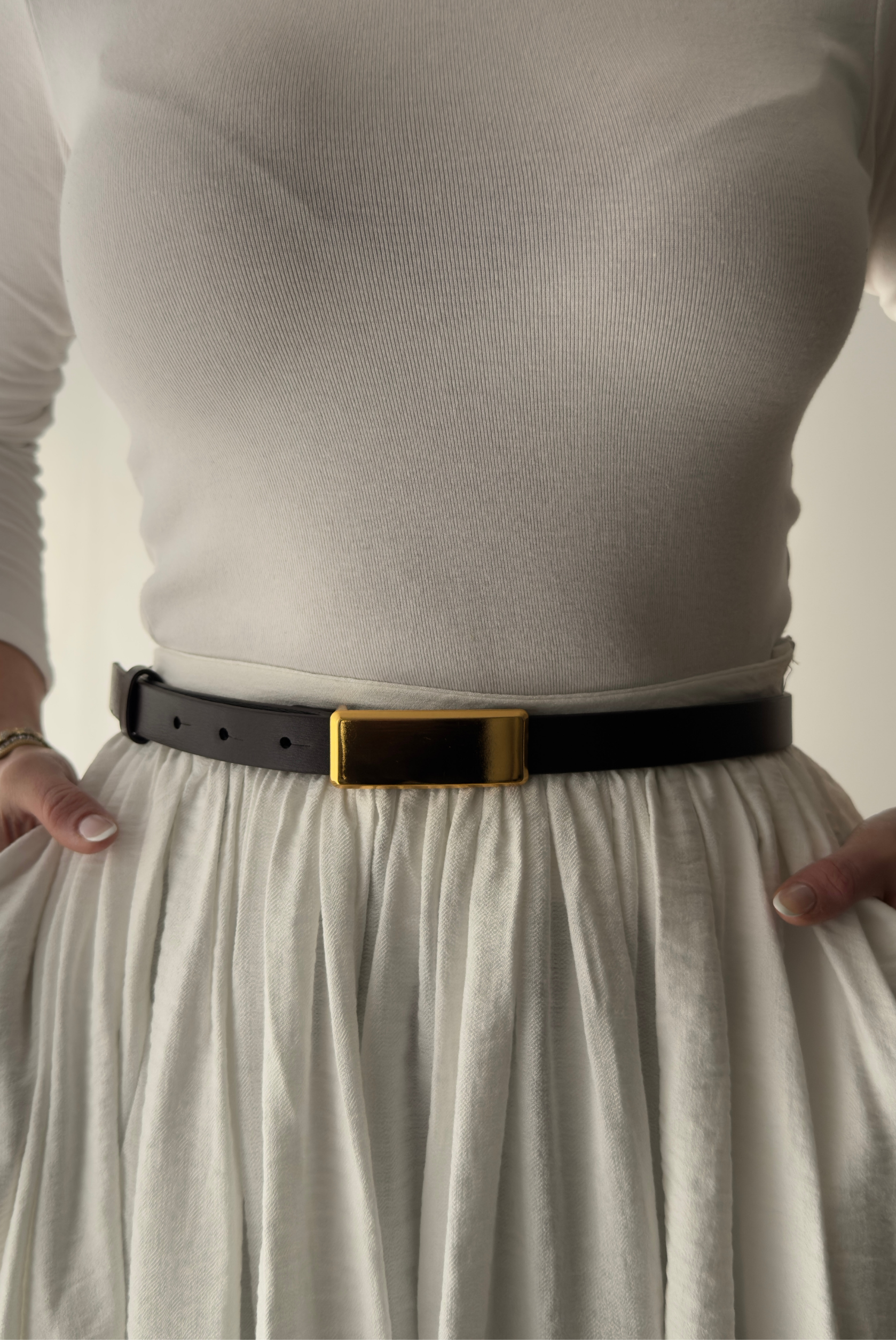 Kadın Kemer Gold Tokalı ACI KAHVE