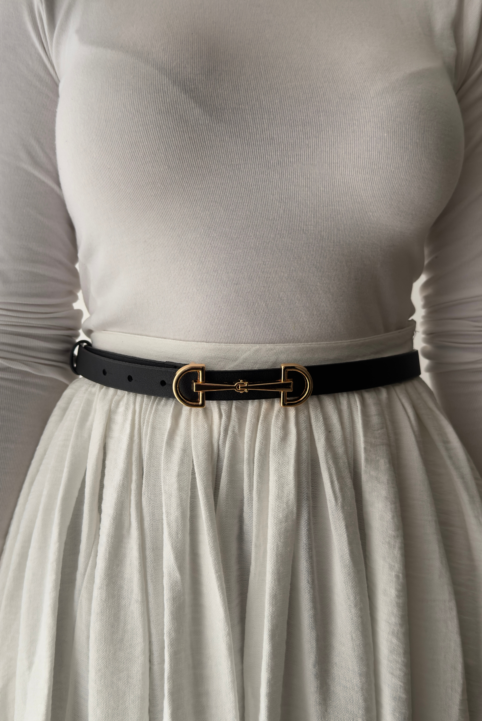 Kadın Kemer Gold Tokalı SİYAH