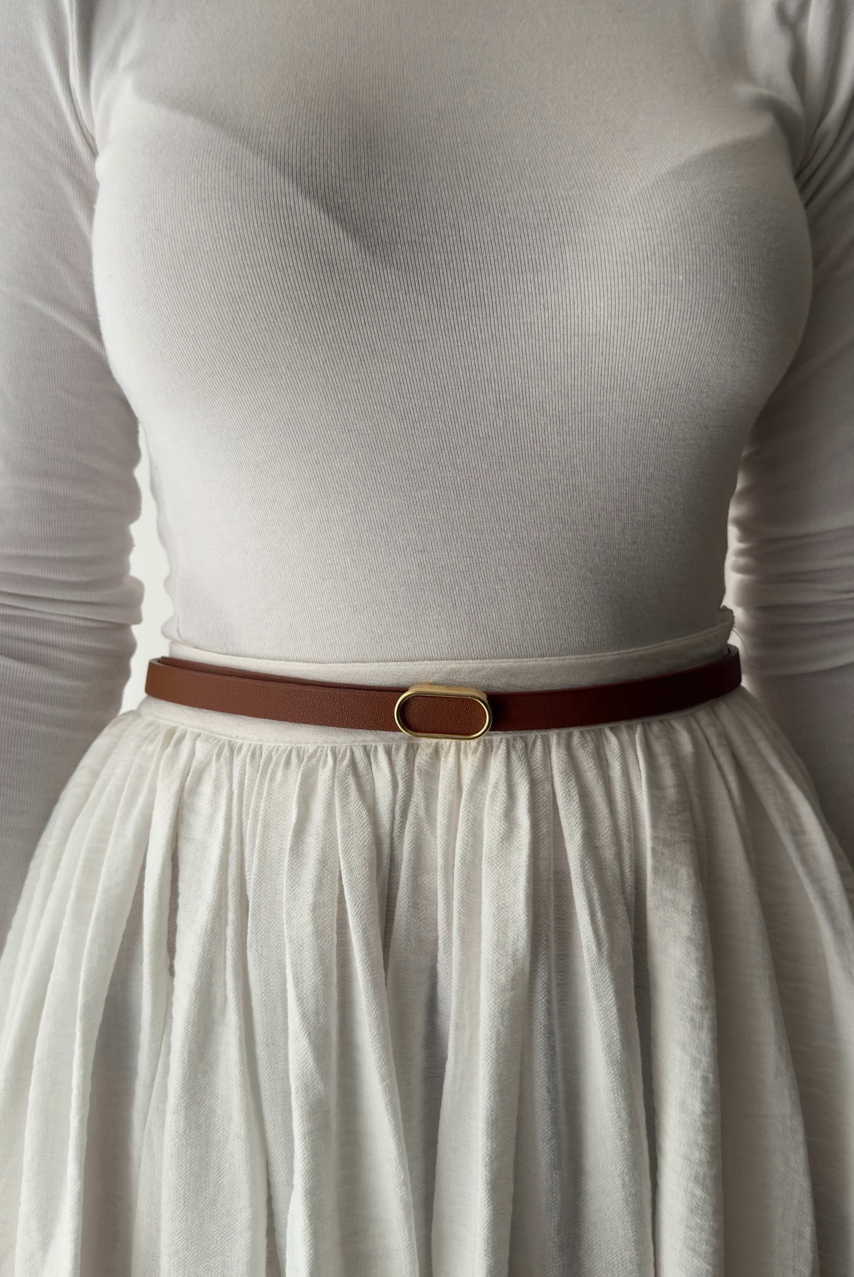 Kadın Kemer Oval Gold Tokalı TABA