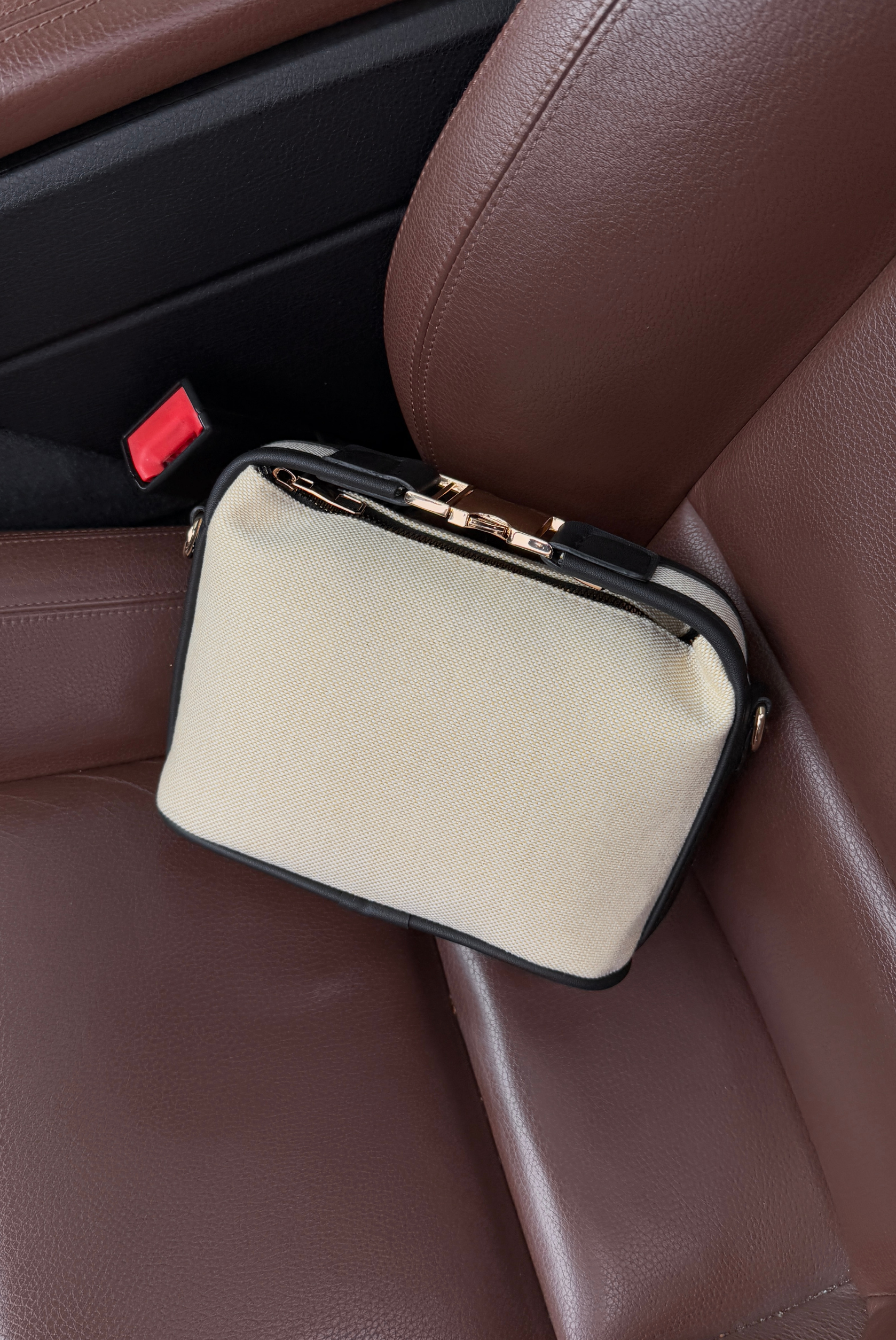 Kadın Keten El ve Omuz Çantası SİYAH