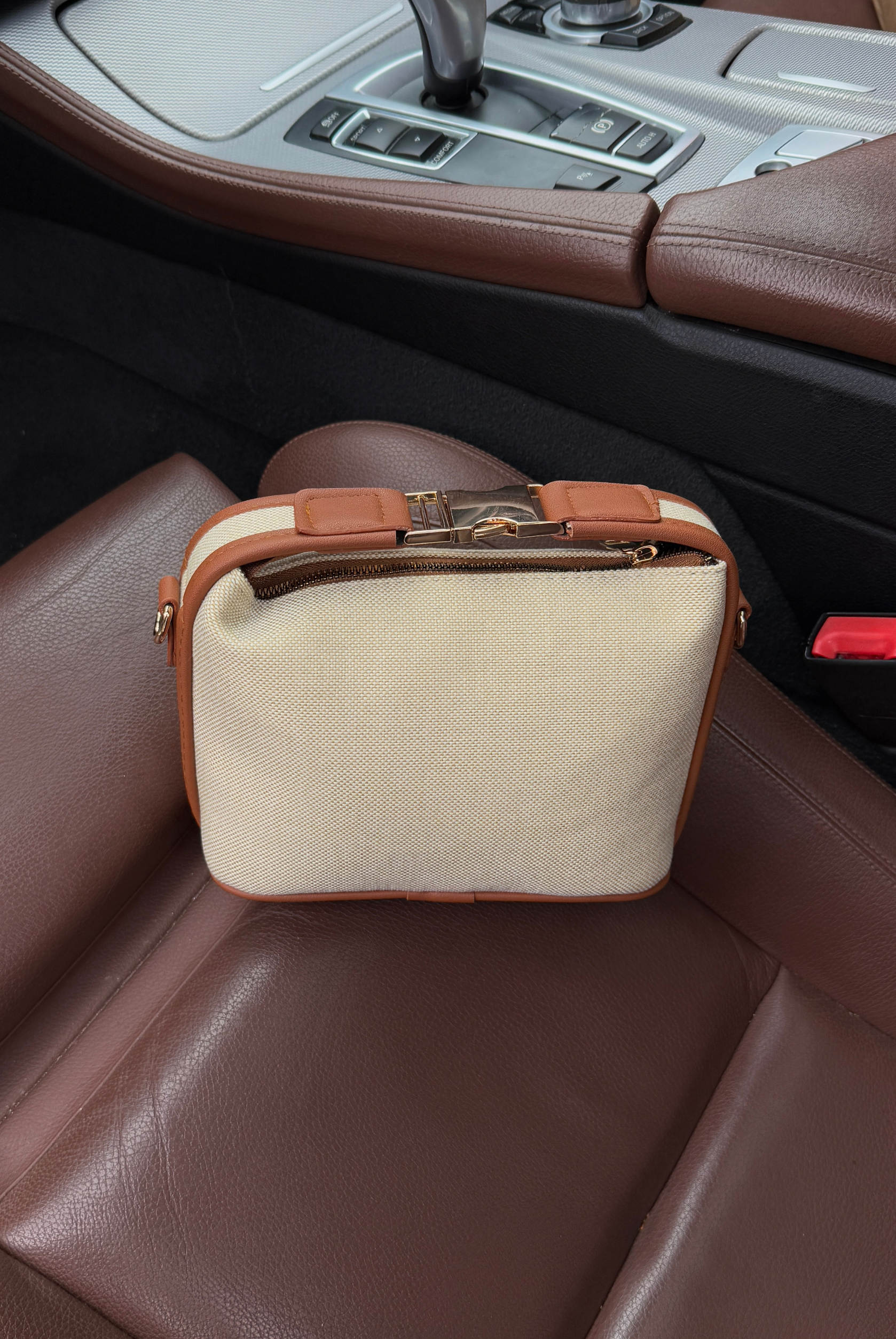 Kadın Keten El ve Omuz Çantası TABA