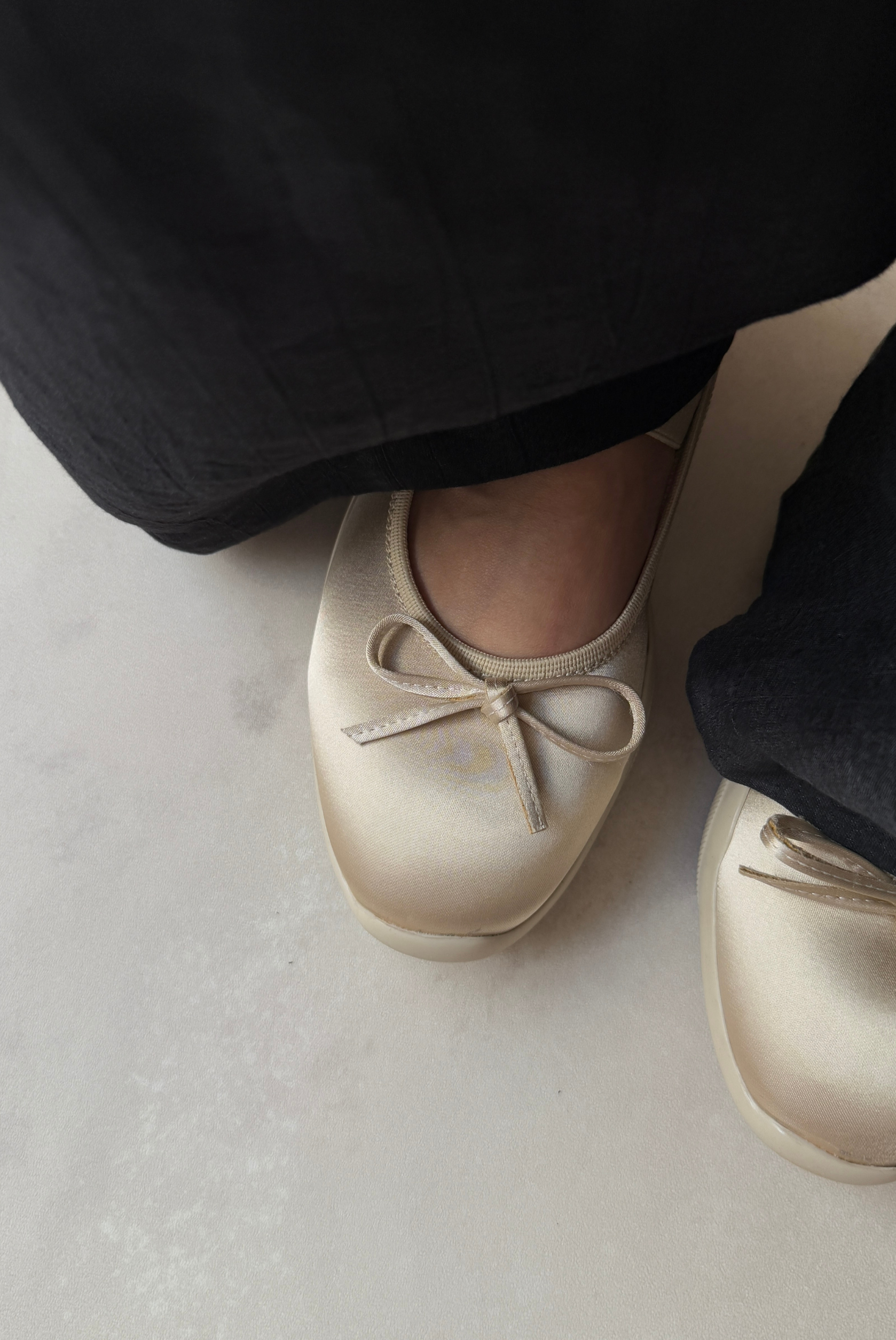 Kadın Lastikli Babet GOLD SATEN