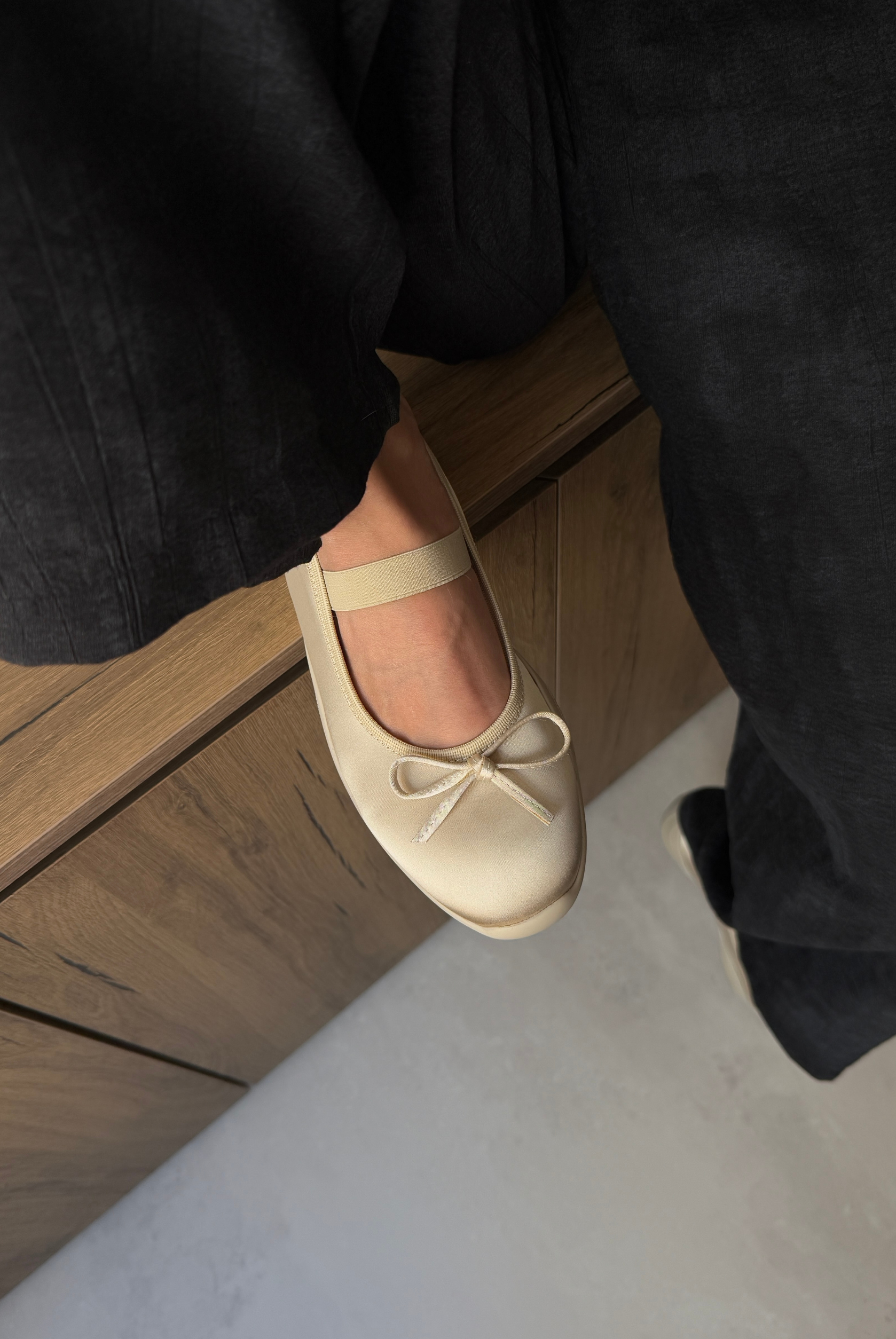 Kadın Lastikli Babet GOLD SATEN