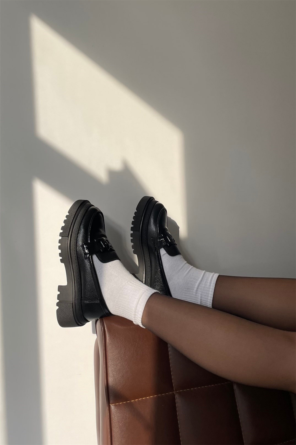 Kadın Loafer Ayakkabı SİYAH RUGAN