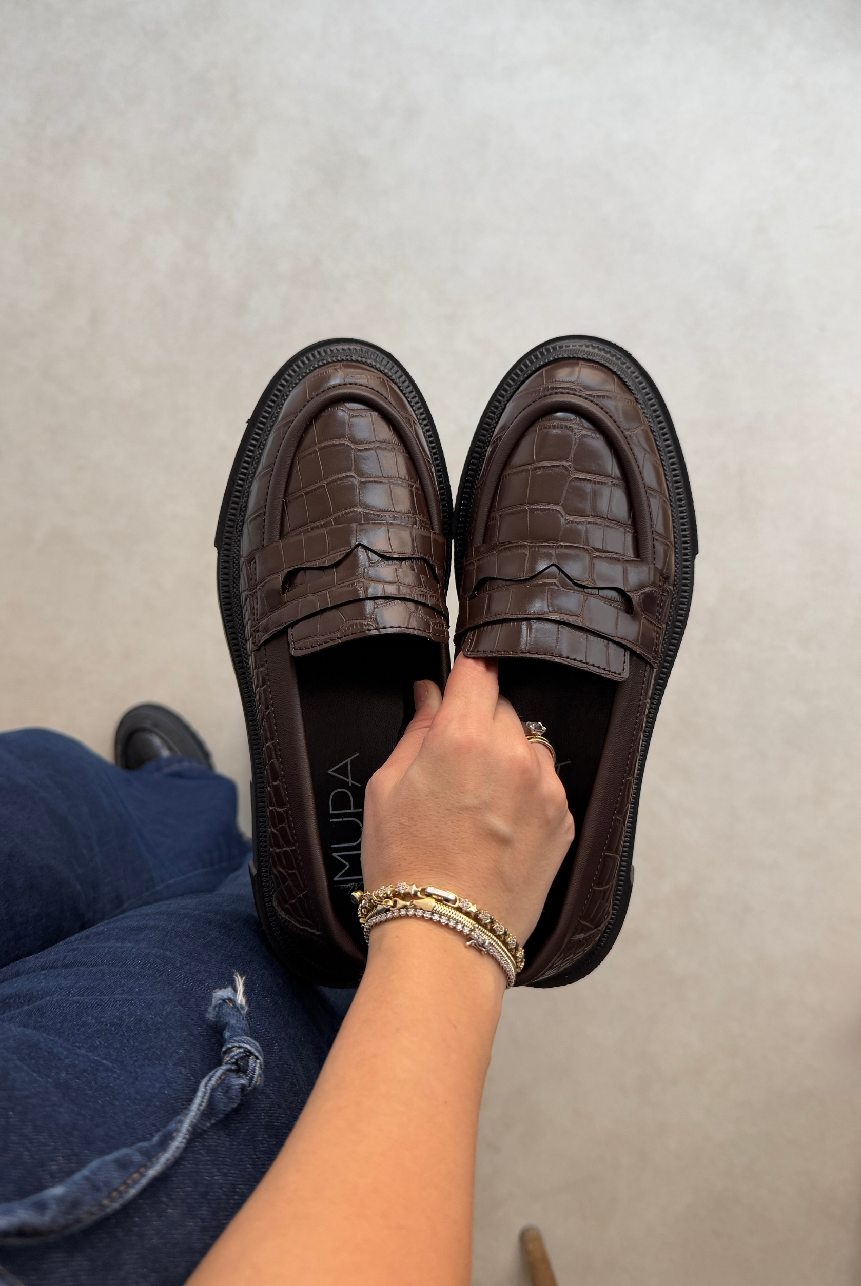 Kadın Loafer  KAHVE CROCO