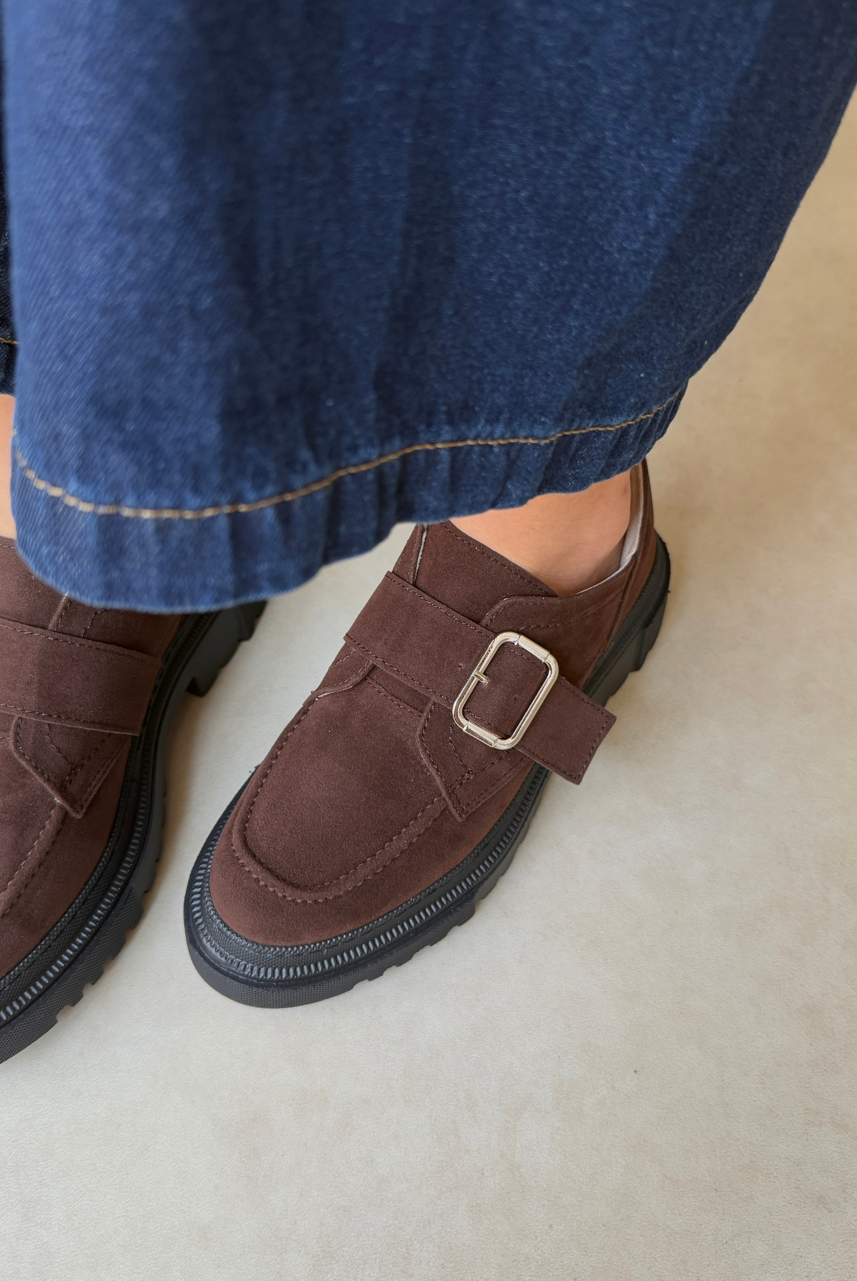 Kadın Makosen Ayakkabı ACI KAHVE SÜET