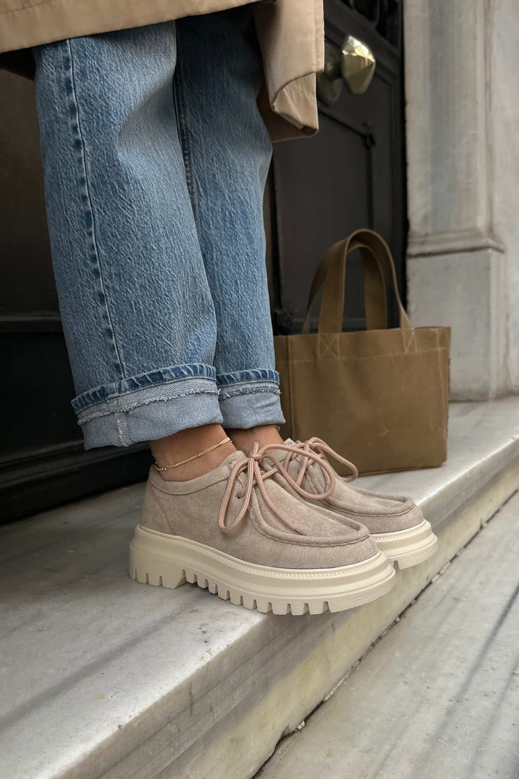 Kadın Makosen Ayakkabı BEJ SÜET