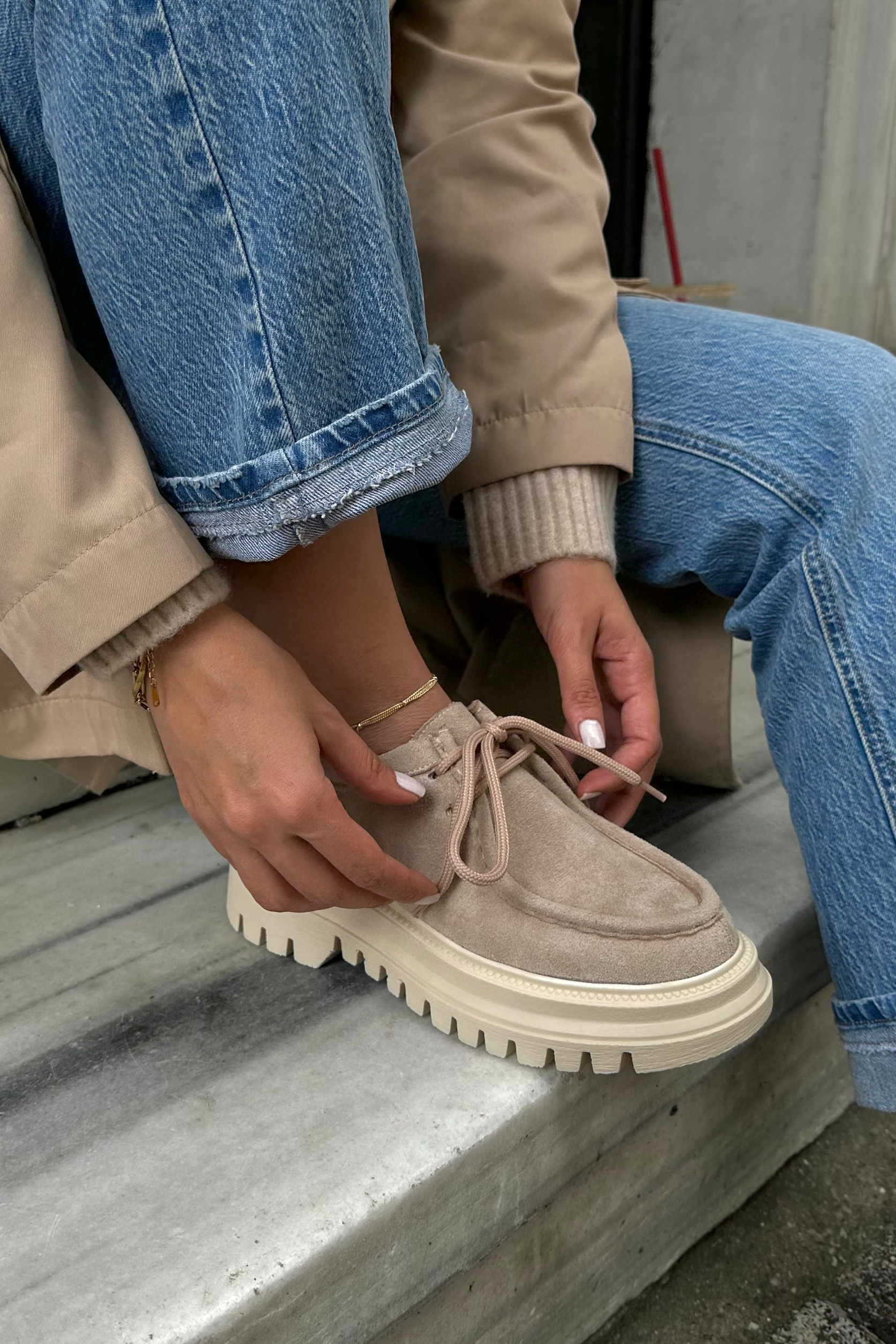 Kadın Makosen Ayakkabı BEJ SÜET