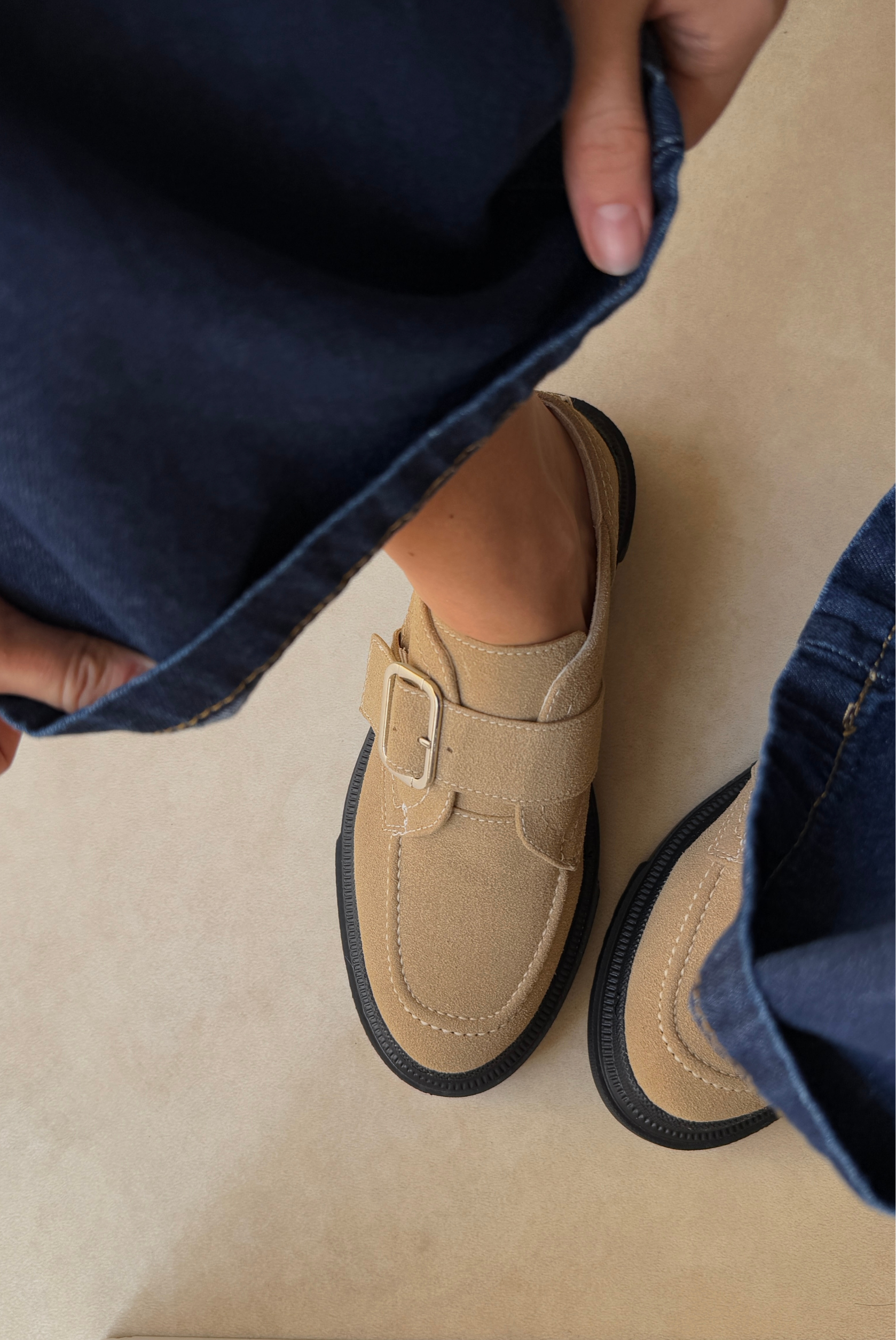 Kadın Makosen Ayakkabı BEJ SÜET