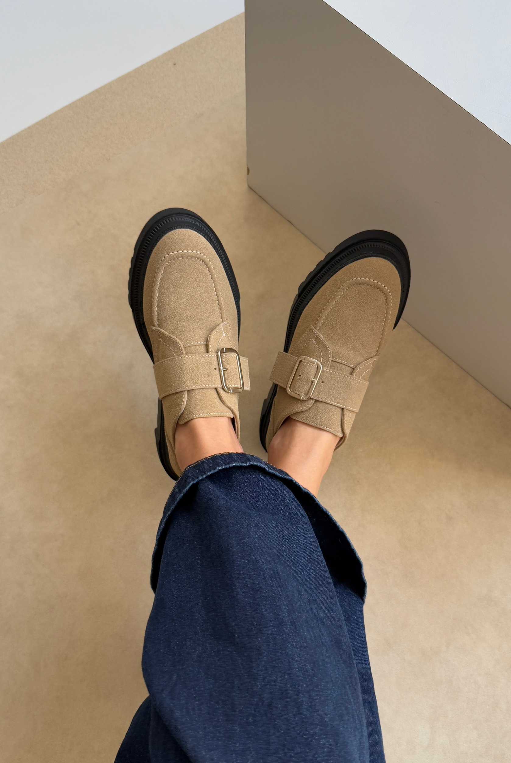 Kadın Makosen Ayakkabı BEJ SÜET