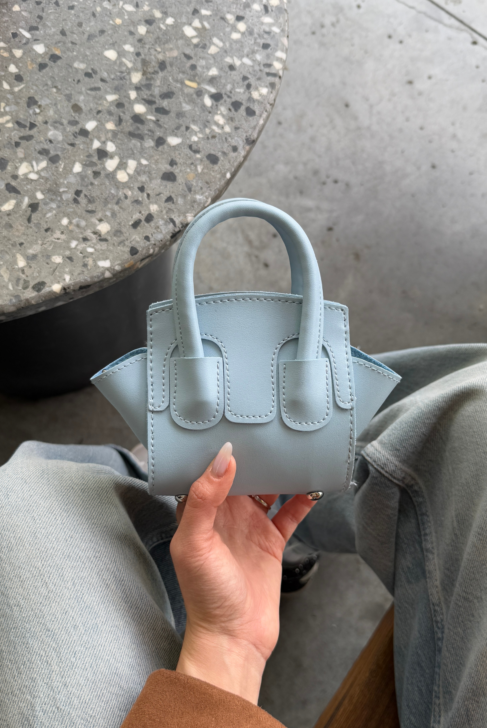 Kadın Mini El ve Omuz Çantası MAVİ