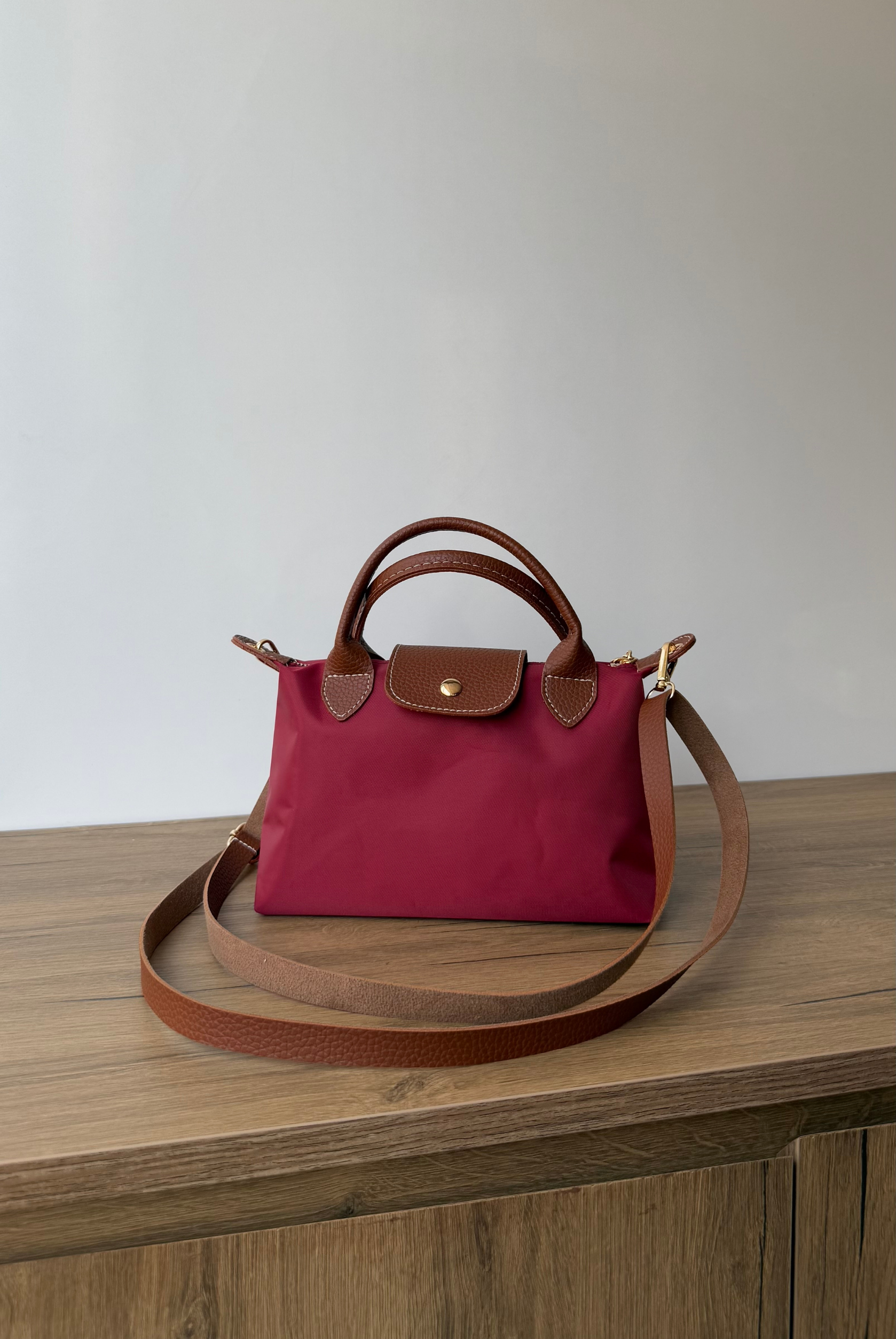 Kadın Mini Keten Çanta BORDO