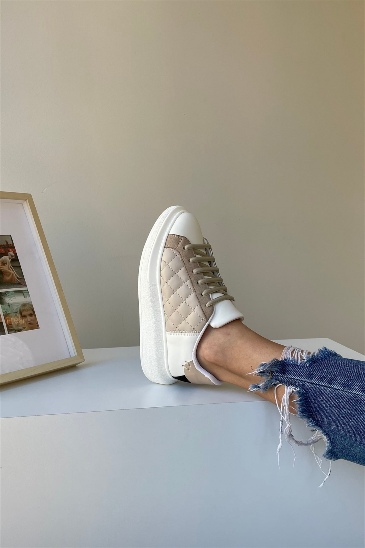 Kadın Spor Ayakkabı BEJ