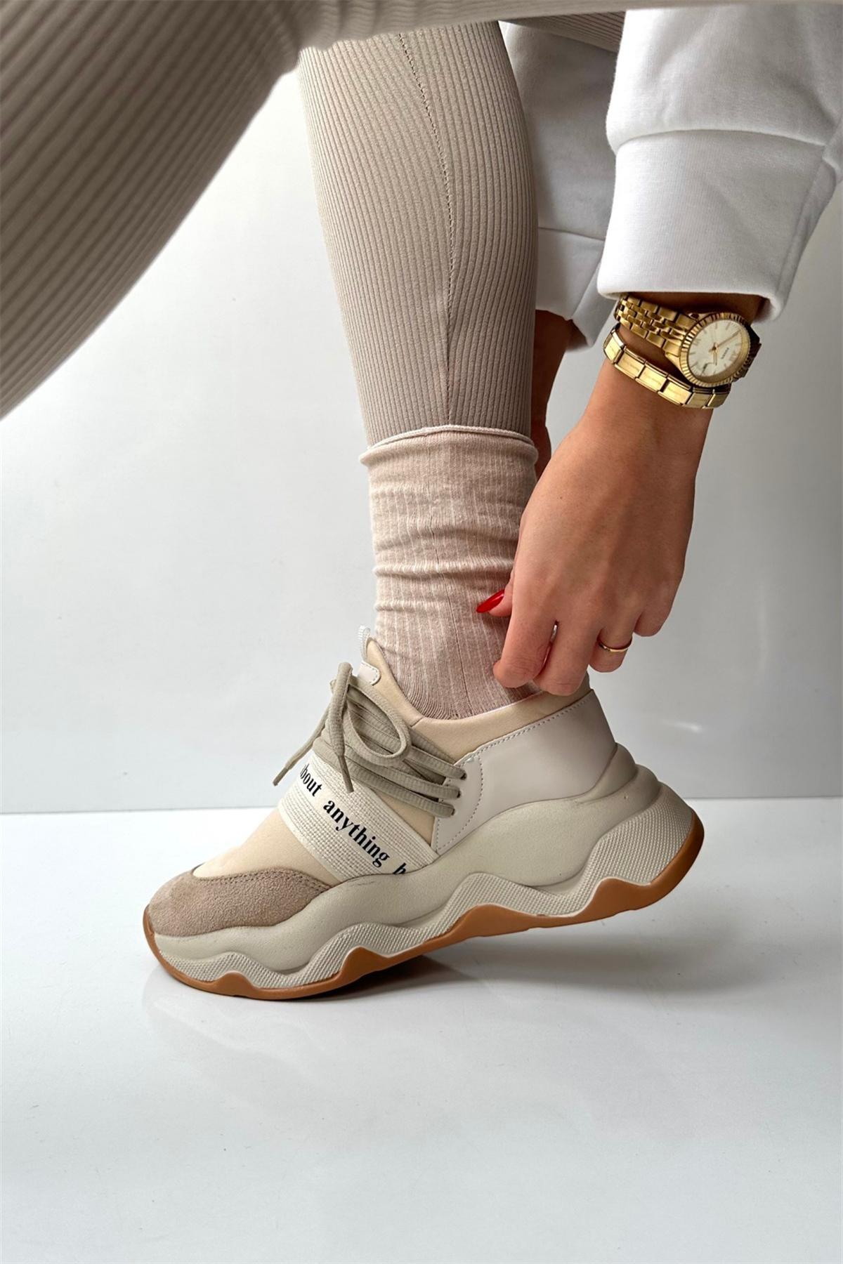 Kadın Spor Ayakkabı BEJ