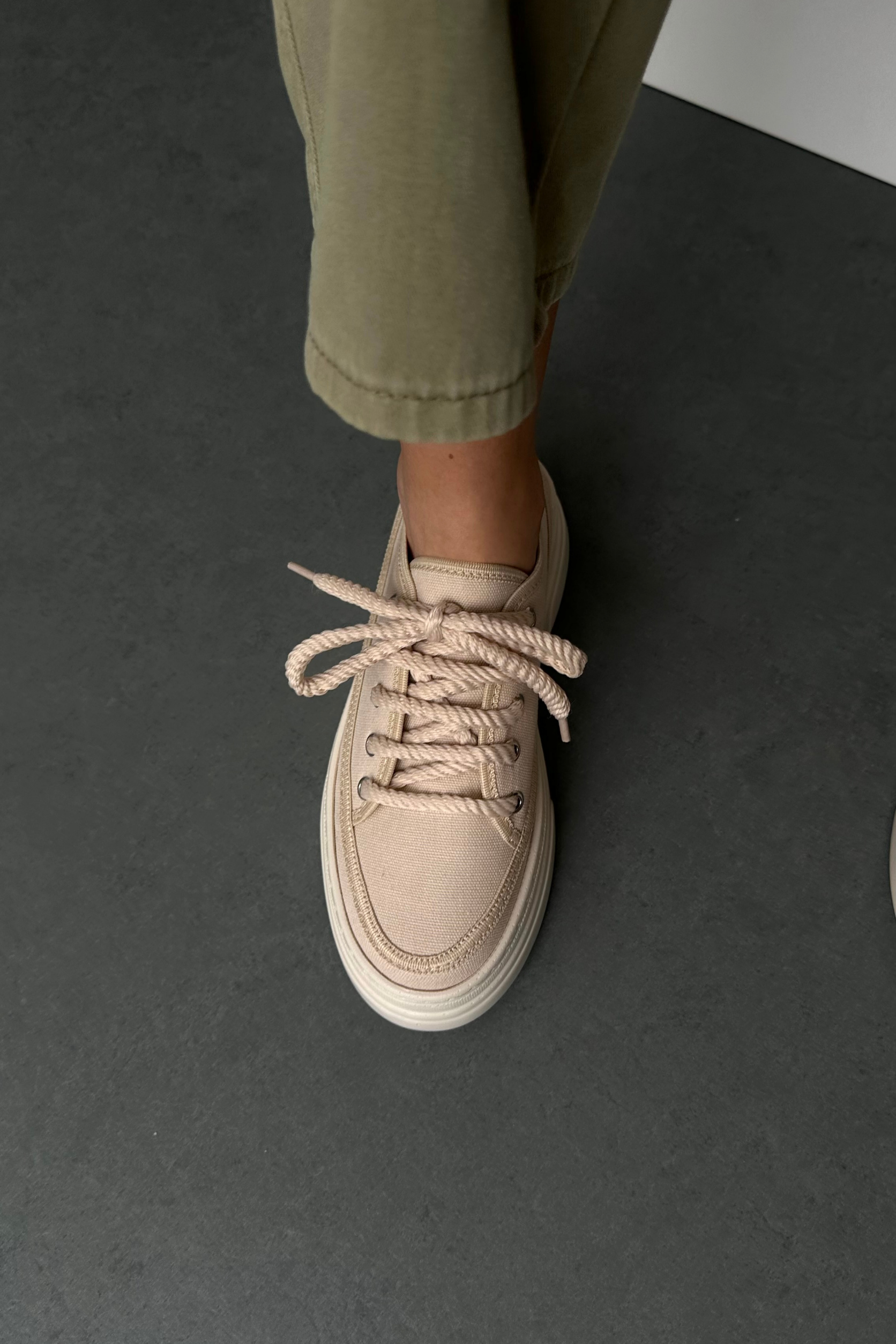 Kadın Spor Ayakkabı BEJ KETEN