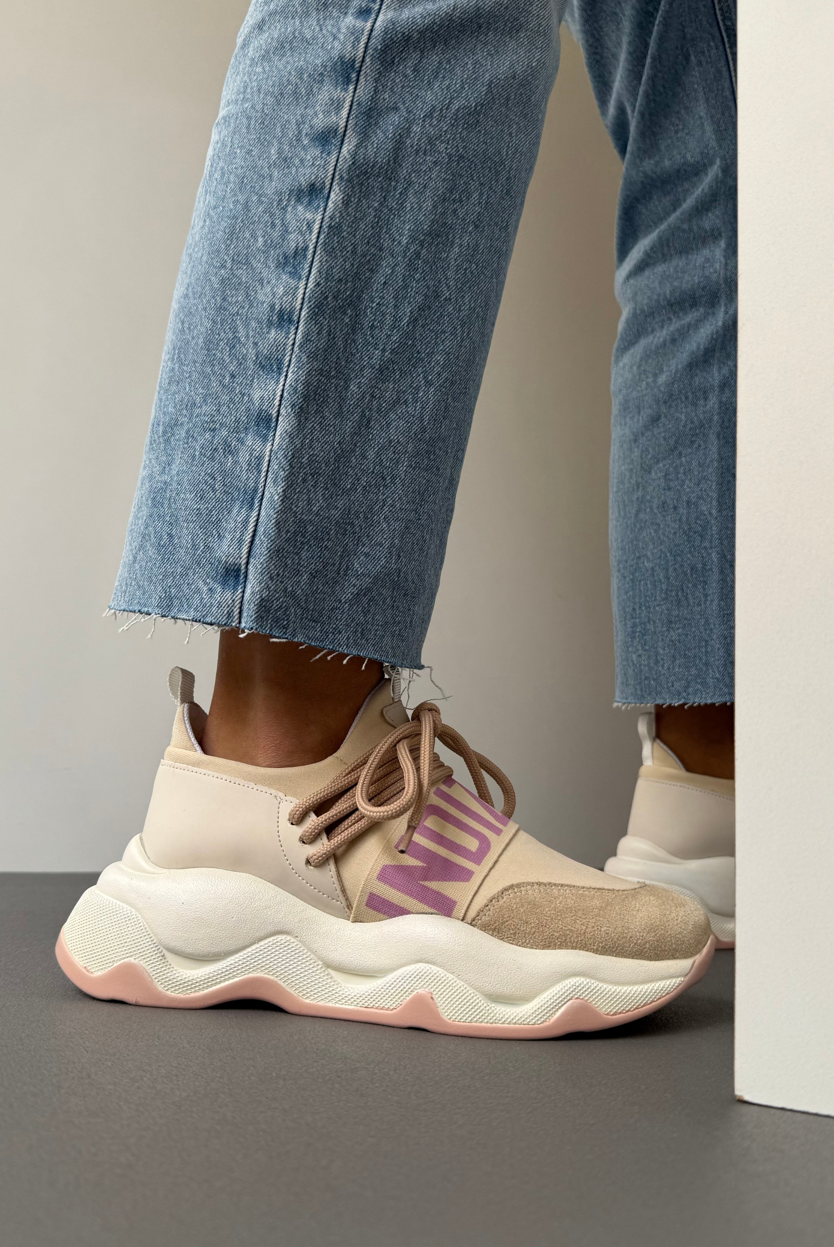 Kadın Spor Ayakkabı BEJ PUDRA