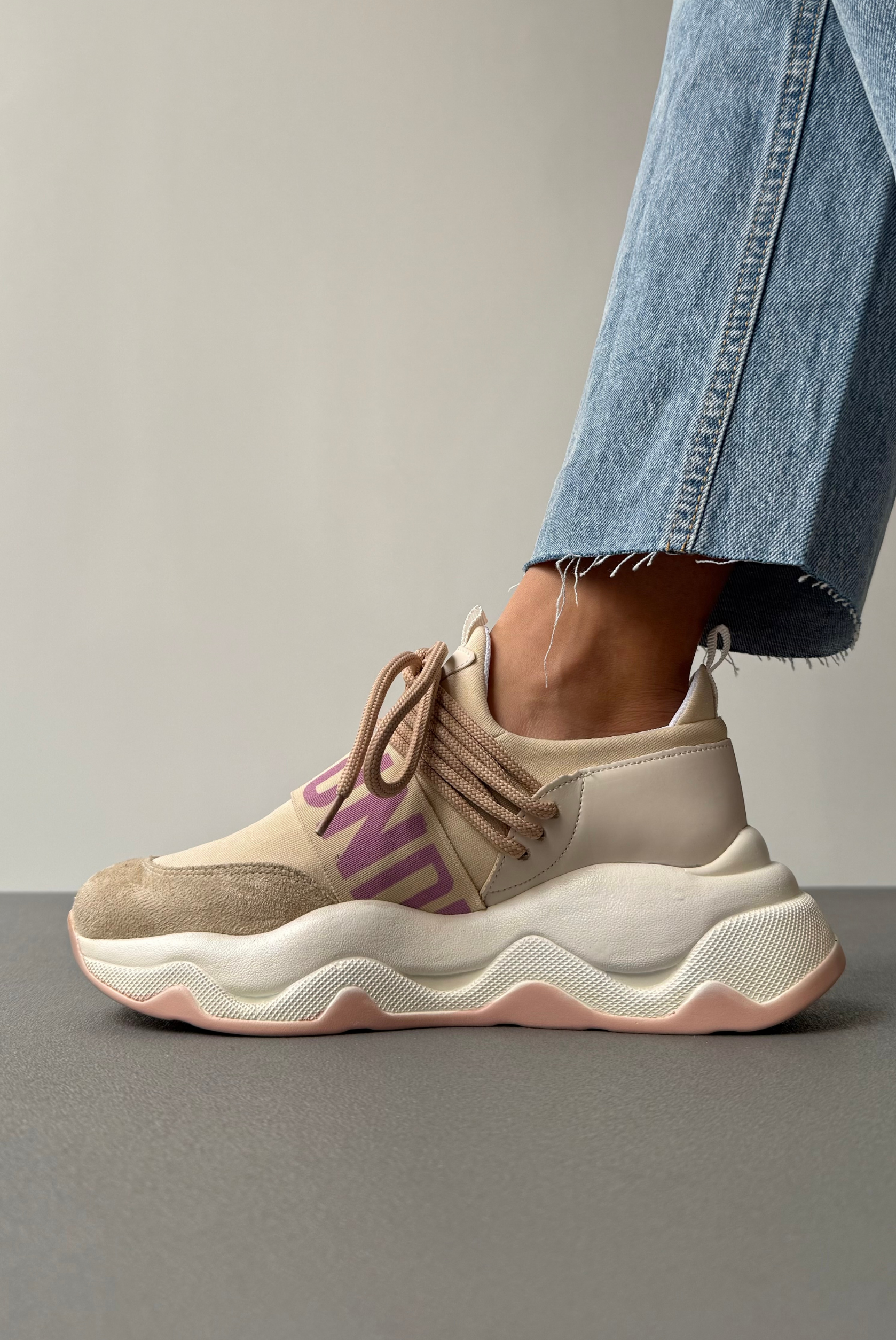 Kadın Spor Ayakkabı BEJ PUDRA